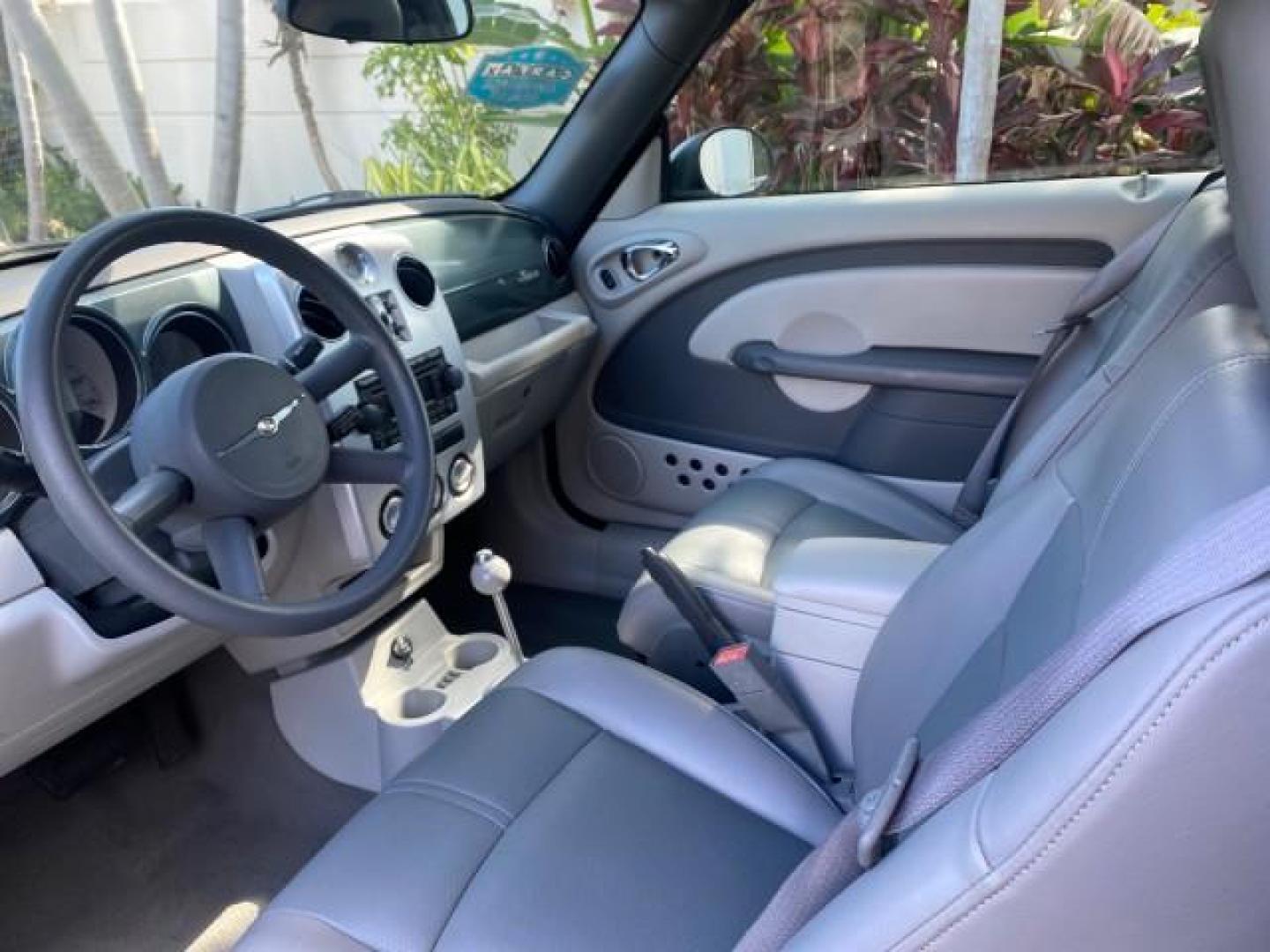 2006 Marine Blue Pearl /Pastel Slate Gray Chrysler PT Cruiser CONV Touring LOW MILES 36,241 (3C3JY55E06T) with an 2.4L DOHC SMPI 16-Valve I4 Engine engine, Automatic transmission, located at 4701 North Dixie Hwy, Pompano Beach, FL, 33064, (954) 422-2889, 26.240938, -80.123474 - OUR WEBPAGE FLORIDACARS1.COM HAS OVER 100 PHOTOS AND FREE CARFAX LINK 2006 CHRYSLER PT CRUISER TOURING TOP WORKS GREAT VIN: 3C3JY55E06T270148 3 C 3 J Y 5 5 E 0 6 T 2 7 0 1 4 8 CONVERTIBLE 2.4L I4 F DOHC 16V TURBO GASOLINE 26 MPG FRONT WHEEL DRIVE Features ABS Brakes Air Conditioning Alloy Wheels AM/ - Photo#67