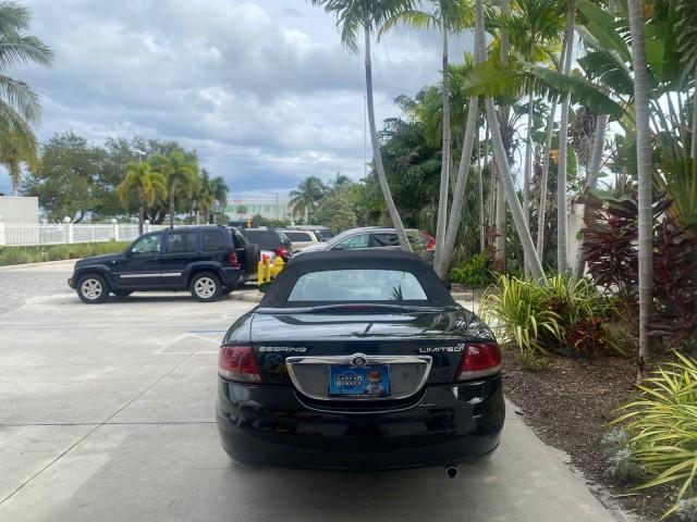 2004 Brilliant Black Crystal Prl /Dark Slate Gray Chrysler Sebring Limited LOW MILES 66,139 (1C3EL65R84N) with an 2.7L MPI DOHC 24-Valve V6 Engine engine, Automatic transmission, located at 4701 North Dixie Hwy, Pompano Beach, FL, 33064, (954) 422-2889, 26.240938, -80.123474 - OUR WEBPAGE FLORIDACARS1.COM HAS OVER 100 PHOTOS AND FREE CARFAX LINK 2004 CHRYSLER SEBRING LIMITED VIN: 1C3EL65R84N154413 1 C 3 E L 6 5 R 8 4 N 1 5 4 4 1 3 CONVERTIBLE 2.7L V6 F DOHC GASOLINE 28 MPG FRONT WHEEL DRIVE Features ABS Brakes Air Conditioning Alloy Wheels AM/FM Stereo Automatic Transmiss - Photo#6