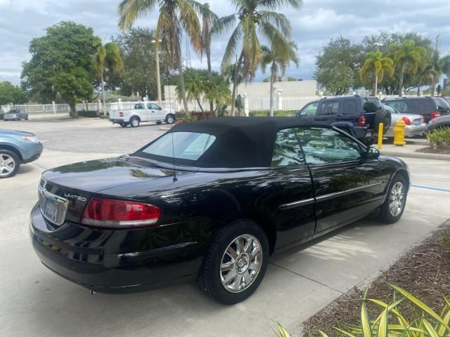 2004 Brilliant Black Crystal Prl /Dark Slate Gray Chrysler Sebring Limited LOW MILES 66,139 (1C3EL65R84N) with an 2.7L MPI DOHC 24-Valve V6 Engine engine, Automatic transmission, located at 4701 North Dixie Hwy, Pompano Beach, FL, 33064, (954) 422-2889, 26.240938, -80.123474 - OUR WEBPAGE FLORIDACARS1.COM HAS OVER 100 PHOTOS AND FREE CARFAX LINK 2004 CHRYSLER SEBRING LIMITED VIN: 1C3EL65R84N154413 1 C 3 E L 6 5 R 8 4 N 1 5 4 4 1 3 CONVERTIBLE 2.7L V6 F DOHC GASOLINE 28 MPG FRONT WHEEL DRIVE Features ABS Brakes Air Conditioning Alloy Wheels AM/FM Stereo Automatic Transmiss - Photo#7