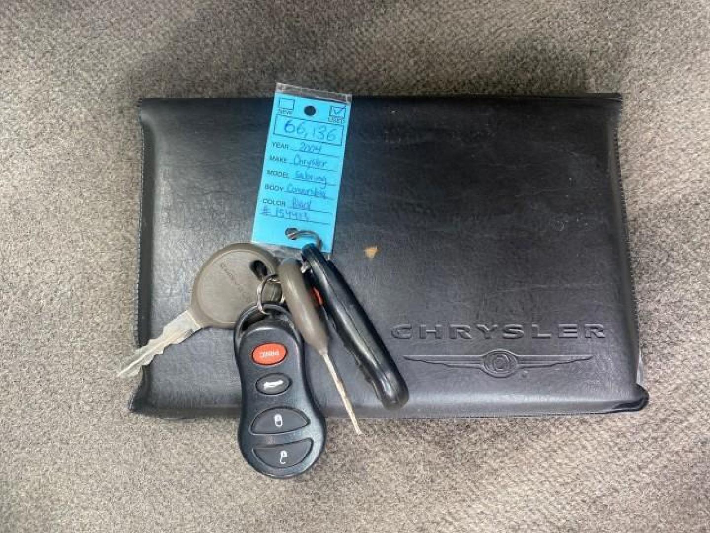 2004 Brilliant Black Crystal Prl /Dark Slate Gray Chrysler Sebring Limited LOW MILES 66,139 (1C3EL65R84N) with an 2.7L MPI DOHC 24-Valve V6 Engine engine, Automatic transmission, located at 4701 North Dixie Hwy, Pompano Beach, FL, 33064, (954) 422-2889, 26.240938, -80.123474 - OUR WEBPAGE FLORIDACARS1.COM HAS OVER 100 PHOTOS AND FREE CARFAX LINK 2004 CHRYSLER SEBRING LIMITED VIN: 1C3EL65R84N154413 1 C 3 E L 6 5 R 8 4 N 1 5 4 4 1 3 CONVERTIBLE 2.7L V6 F DOHC GASOLINE 28 MPG FRONT WHEEL DRIVE Features ABS Brakes Air Conditioning Alloy Wheels AM/FM Stereo Automatic Transmiss - Photo#23