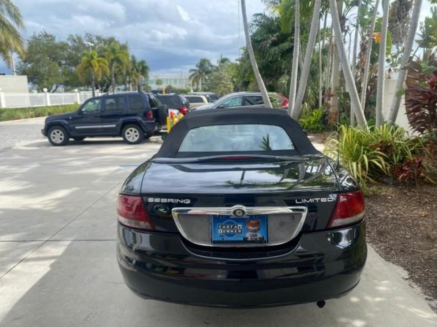 2004 Brilliant Black Crystal Prl /Dark Slate Gray Chrysler Sebring Limited LOW MILES 66,139 (1C3EL65R84N) with an 2.7L MPI DOHC 24-Valve V6 Engine engine, Automatic transmission, located at 4701 North Dixie Hwy, Pompano Beach, FL, 33064, (954) 422-2889, 26.240938, -80.123474 - OUR WEBPAGE FLORIDACARS1.COM HAS OVER 100 PHOTOS AND FREE CARFAX LINK 2004 CHRYSLER SEBRING LIMITED VIN: 1C3EL65R84N154413 1 C 3 E L 6 5 R 8 4 N 1 5 4 4 1 3 CONVERTIBLE 2.7L V6 F DOHC GASOLINE 28 MPG FRONT WHEEL DRIVE Features ABS Brakes Air Conditioning Alloy Wheels AM/FM Stereo Automatic Transmiss - Photo#45