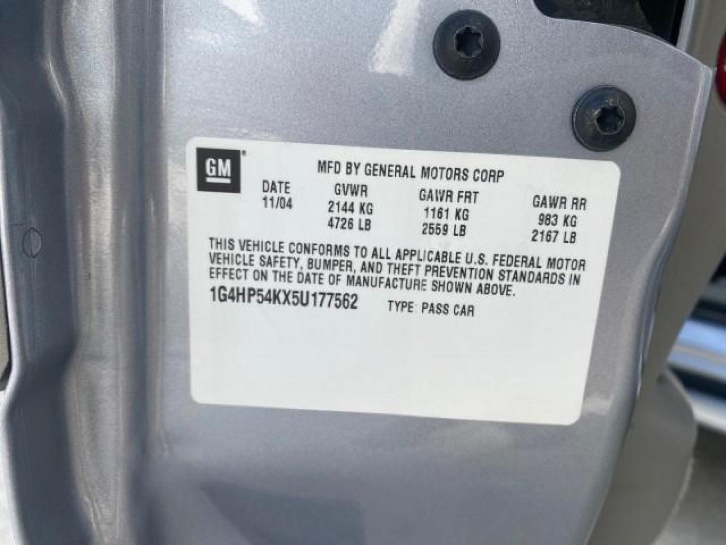 2005 Ming Blue Metallic /Gray Buick LeSabre LEATHER LOW MILES 62,243 (1G4HP54KX5U) with an 3.8L 3800 V6 SFI Engine engine, Automatic transmission, located at 4701 North Dixie Hwy, Pompano Beach, FL, 33064, (954) 422-2889, 26.240938, -80.123474 - OUR WEBPAGE FLORIDACARS1.COM HAS OVER 100 PHOTOS AND FREE CARFAX LINK 2005 BUICK LESABRE LEATHER LOADED RUNS LIKE NEW VIN: 1G4HP54KX5U177562 1 G 4 H P 5 4 K X 5 U 1 7 7 5 6 2 SEDAN 4 DR 3.8L V6 F OHV GASOLINE 29 MPG FRONT WHEEL DRIVE Features ABS Brakes Air Conditioning Alloy Wheels AM/FM Stereo Aut - Photo#71