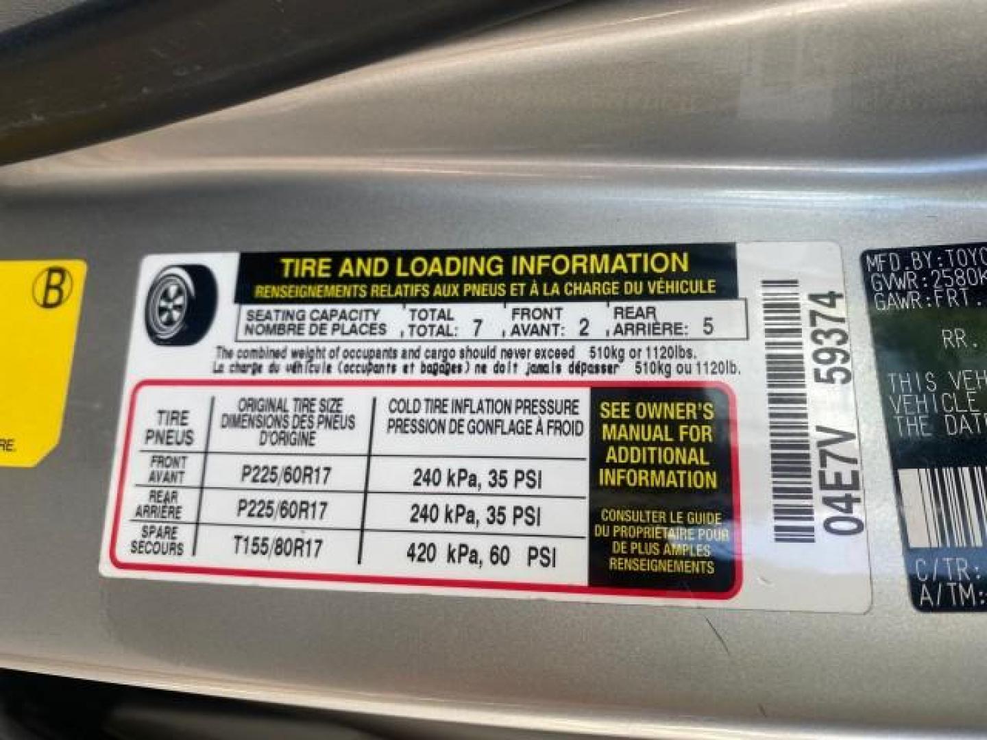2007 Silver Shadow Pearl /Taupe Toyota Sienna XLE LTD 1 OWNER (5TDZK22C57S) with an 3.5L V6 Cylinder Engine engine, Automatic transmission, located at 4701 North Dixie Hwy, Pompano Beach, FL, 33064, (954) 422-2889, 26.240938, -80.123474 - OUR WEBPAGE FLORIDACARS1.COM HAS OVER 100 PHOTOS AND FREE CARFAX LINK 2007 TOYOTA SIENNA XLE 7-PASSENGER VIN: 5TDZK22C57S074901 5 T D Z K 2 2 C 5 7 S 0 7 4 9 0 1 VAN 3.5L V6 F DOHC 24V GASOLINE 26 MPG FRONT WHEEL DRIVE Features ABS Brakes Air Conditioning Alloy Wheels AM/FM Stereo Automatic Transmis - Photo#75