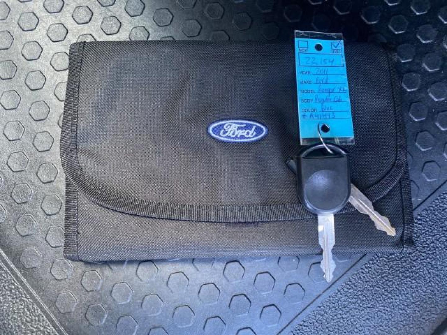 2011 Vista Blue Metallic /Medium Dark Flint Ford Ranger XL LOW MILES 22,154 1 OWNER (1FTKR1ADXBP) with an 2.3L DOHC 16-Valve I4 Engine engine, Automatic transmission, located at 4701 North Dixie Hwy, Pompano Beach, FL, 33064, (954) 422-2889, 26.240938, -80.123474 - OUR WEBPAGE FLORIDACARS1.COM HAS OVER 100 PHOTOS AND FREE CARFAX LINK 2011 FORD RANGER XL VIN: 1FTKR1ADXBPA41493 1 F T K R 1 A D X B P A 4 1 4 9 3 PICKUP 2.3L I4 F DOHC 16V GASOLINE 27 MPG REAR WHEEL DRIVE Features ABS Brakes Air Conditioning AM/FM Stereo Automatic Transmission Bed Liner Side Airbag - Photo#23