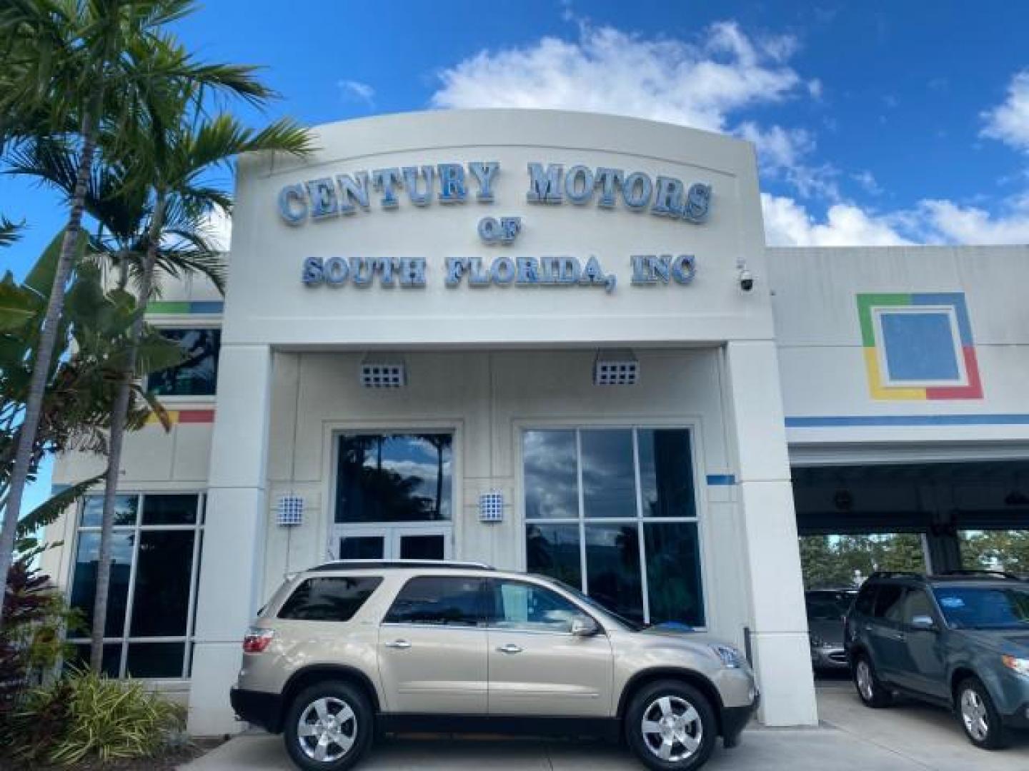 2009 Gold Mist Metallic /Light Titanium GMC Acadia SLT2 LOW MILES LEATHER SUV (1GKER33D89J) with an 3.6L SIDI V6 Engine engine, Automatic transmission, located at 4701 North Dixie Hwy, Pompano Beach, FL, 33064, (954) 422-2889, 26.240938, -80.123474 - OUR WEBPAGE FLORIDACARS1.COM HAS OVER 100 PHOTOS AND FREE CARFAX LINK 2009 GMC ACADIA SLT-2 LEATHER 3RD ROW SUNROOF LOW MILES VIN: 1GKER33D89J136397 1 G K E R 3 3 D 8 9 J 1 3 6 3 9 7 4 DOOR WAGON/SPORT UTILITY 3.6L V6 F DOHC 24V GASOLINE 24 MPG FRONT WHEEL DRIVE Features ABS Brakes Air Conditioning - Photo#0