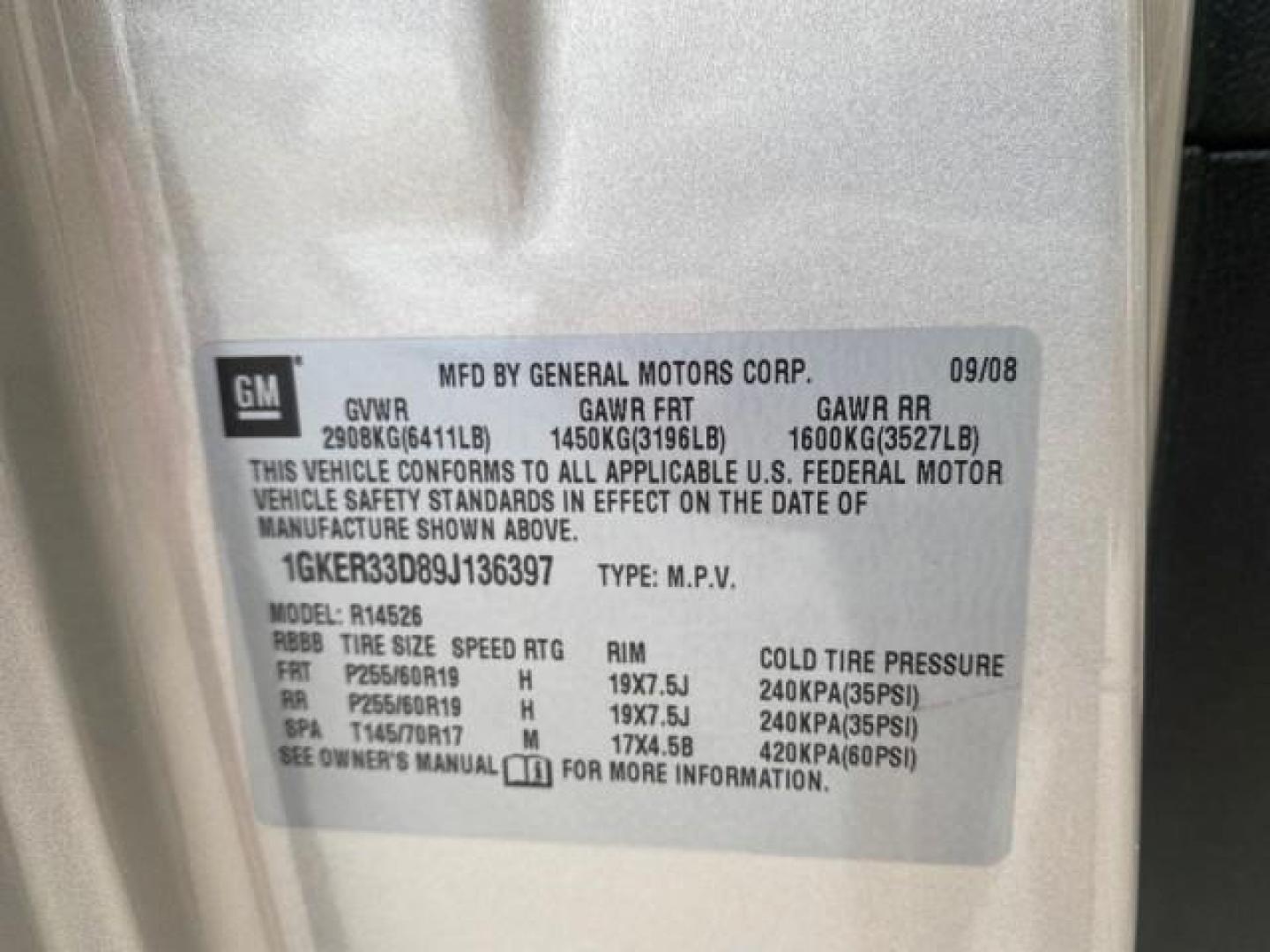 2009 Gold Mist Metallic /Light Titanium GMC Acadia SLT2 LOW MILES LEATHER SUV (1GKER33D89J) with an 3.6L SIDI V6 Engine engine, Automatic transmission, located at 4701 North Dixie Hwy, Pompano Beach, FL, 33064, (954) 422-2889, 26.240938, -80.123474 - OUR WEBPAGE FLORIDACARS1.COM HAS OVER 100 PHOTOS AND FREE CARFAX LINK 2009 GMC ACADIA SLT-2 LEATHER 3RD ROW SUNROOF LOW MILES VIN: 1GKER33D89J136397 1 G K E R 3 3 D 8 9 J 1 3 6 3 9 7 4 DOOR WAGON/SPORT UTILITY 3.6L V6 F DOHC 24V GASOLINE 24 MPG FRONT WHEEL DRIVE Features ABS Brakes Air Conditioning - Photo#73