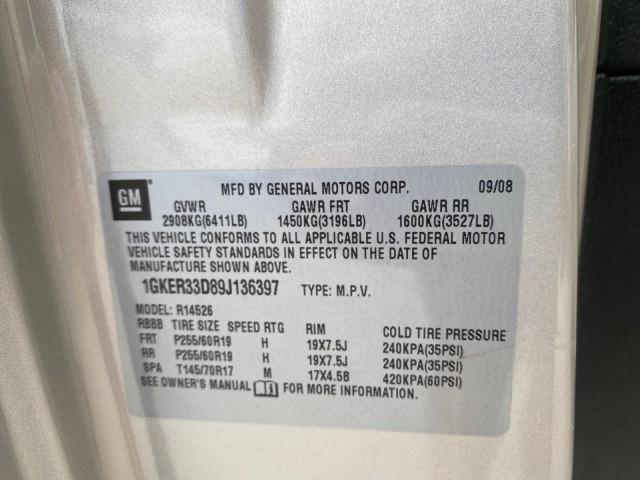 2009 Gold Mist Metallic /Light Titanium GMC Acadia SLT2 LOW MILES LEATHER (1GKER33D89J) with an 3.6L SIDI V6 Engine engine, Automatic transmission, located at 4701 North Dixie Hwy, Pompano Beach, FL, 33064, (954) 422-2889, 26.240938, -80.123474 - OUR WEBPAGE FLORIDACARS1.COM HAS OVER 100 PHOTOS AND FREE CARFAX LINK 2009 GMC ACADIA SLT-2 LEATHER 3RD ROW SUNROOF LOW MILES VIN: 1GKER33D89J136397 1 G K E R 3 3 D 8 9 J 1 3 6 3 9 7 4 DOOR WAGON/SPORT UTILITY 3.6L V6 F DOHC 24V GASOLINE 24 MPG FRONT WHEEL DRIVE Features ABS Brakes Air Conditioning - Photo#73