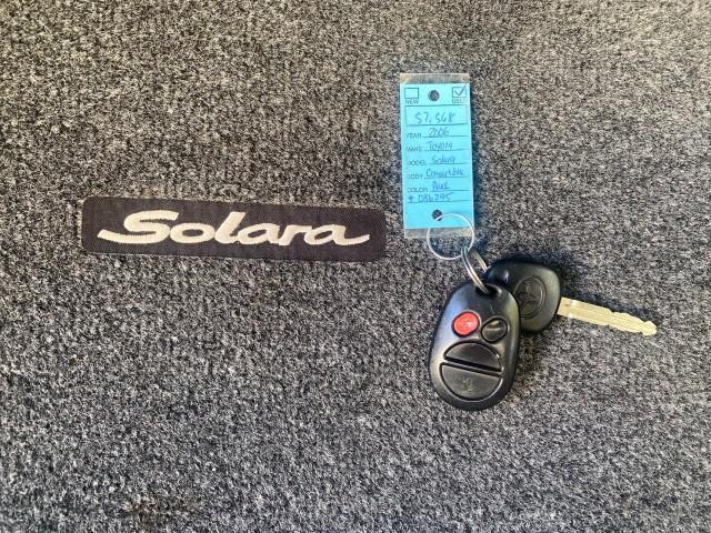 2006 Black /Dark Stone Toyota Camry Solara SE V6 CONV LOW MILES 57,572 (4T1FA38P16U) with an 3.3L DOHC SMPI 24-Valve V6 Engine engine, Automatic transmission, located at 4701 North Dixie Hwy, Pompano Beach, FL, 33064, (954) 422-2889, 26.240938, -80.123474 - OUR WEBPAGE FLORIDACARS1.COM HAS OVER 100 PHOTOS AND FREE CARFAX LINK 2006 TOYOTA CAMRY SOLARA SE V6 VIN: 4T1FA38P16U086295 4 T 1 F A 3 8 P 1 6 U 0 8 6 2 9 5 CONVERTIBLE 3.3L V6 F DOHC 24V GASOLINE 29 MPG FRONT WHEEL DRIVE Features ABS Brakes Air Conditioning Alloy Wheels AM/FM Stereo Automatic Tran - Photo#23