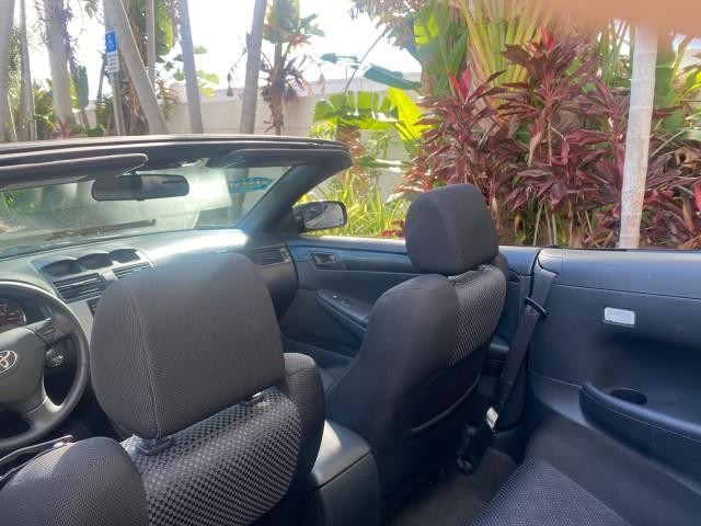 2006 Black /Dark Stone Toyota Camry Solara SE V6 CONV LOW MILES 57,572 (4T1FA38P16U) with an 3.3L DOHC SMPI 24-Valve V6 Engine engine, Automatic transmission, located at 4701 North Dixie Hwy, Pompano Beach, FL, 33064, (954) 422-2889, 26.240938, -80.123474 - OUR WEBPAGE FLORIDACARS1.COM HAS OVER 100 PHOTOS AND FREE CARFAX LINK 2006 TOYOTA CAMRY SOLARA SE V6 VIN: 4T1FA38P16U086295 4 T 1 F A 3 8 P 1 6 U 0 8 6 2 9 5 CONVERTIBLE 3.3L V6 F DOHC 24V GASOLINE 29 MPG FRONT WHEEL DRIVE Features ABS Brakes Air Conditioning Alloy Wheels AM/FM Stereo Automatic Tran - Photo#39