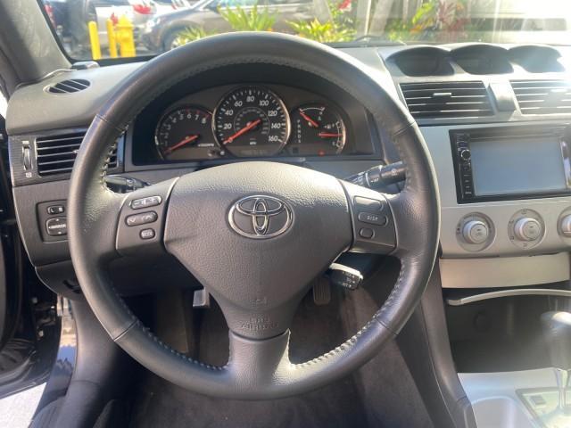 2006 Black /Dark Stone Toyota Camry Solara SE V6 CONV LOW MILES 57,572 (4T1FA38P16U) with an 3.3L DOHC SMPI 24-Valve V6 Engine engine, Automatic transmission, located at 4701 North Dixie Hwy, Pompano Beach, FL, 33064, (954) 422-2889, 26.240938, -80.123474 - OUR WEBPAGE FLORIDACARS1.COM HAS OVER 100 PHOTOS AND FREE CARFAX LINK 2006 TOYOTA CAMRY SOLARA SE V6 VIN: 4T1FA38P16U086295 4 T 1 F A 3 8 P 1 6 U 0 8 6 2 9 5 CONVERTIBLE 3.3L V6 F DOHC 24V GASOLINE 29 MPG FRONT WHEEL DRIVE Features ABS Brakes Air Conditioning Alloy Wheels AM/FM Stereo Automatic Tran - Photo#59