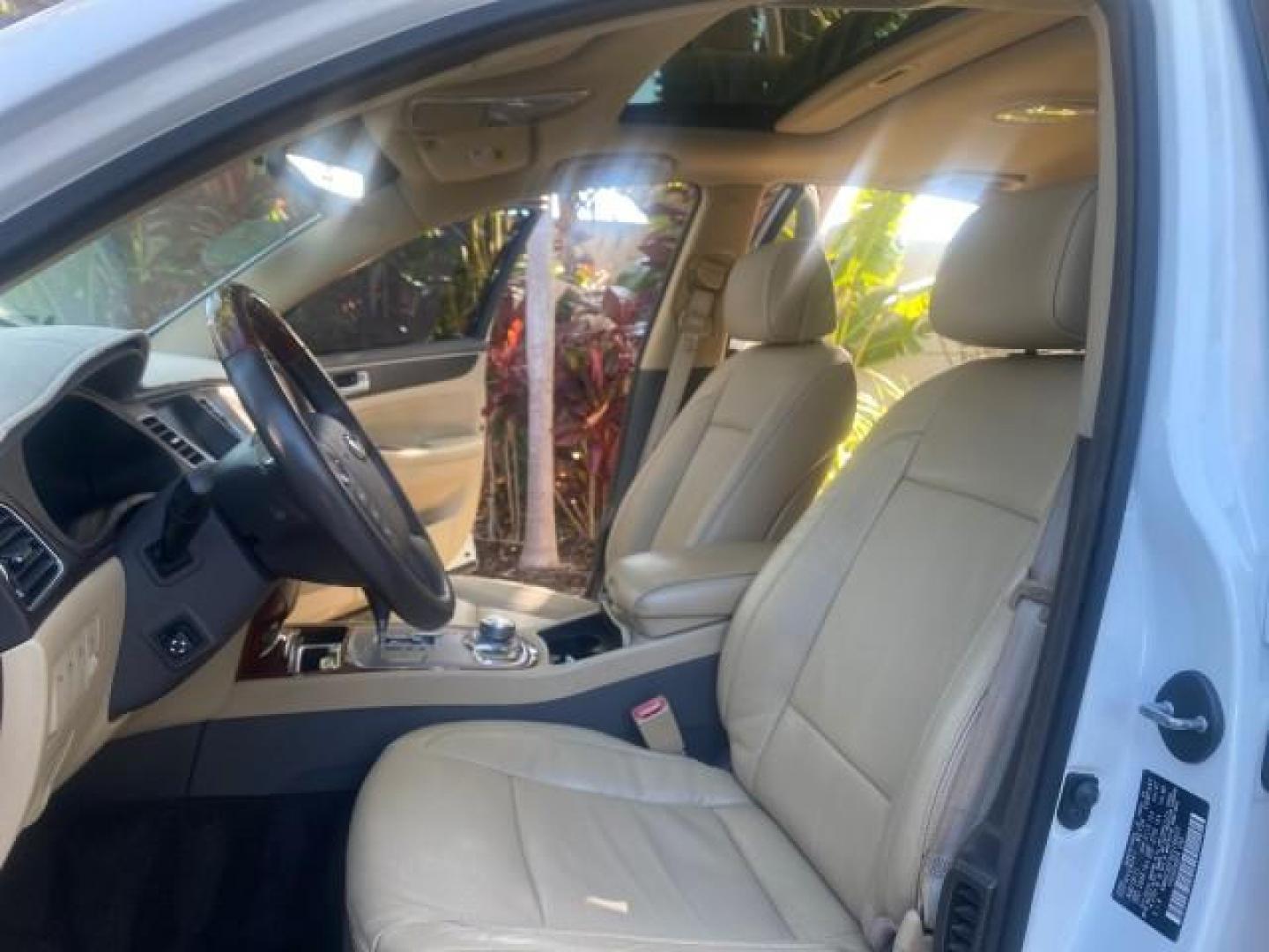 2012 White Satin Pearl /Saddle Hyundai Genesis 4.6L V8 LOW MILES PEARL WHITE (KMHGC4DF6CU) with an 4.6L DOHC MPI 32-Valve V8 Engine engine, Automatic transmission, located at 4701 North Dixie Hwy, Pompano Beach, FL, 33064, (954) 422-2889, 26.240938, -80.123474 - OUR WEBPAGE FLORIDACARS1.COM HAS OVER 100 PHOTOS AND FREE CARFAX LINK 2012 HYUNDAI GENESIS 4.6L V8 THIS CAR IS LOADED WITH EVERY OPTION POSSIBLE NEW $44,500 VIN: KMHGC4DF6CU166625 K M H G C 4 D F 6 C U 1 6 6 6 2 5 SEDAN 4 DR 4.6L V8 F DOHC 32V GASOLINE 25 MPG REAR WHEEL DRIVE Features A/C Seat(s) AB - Photo#10