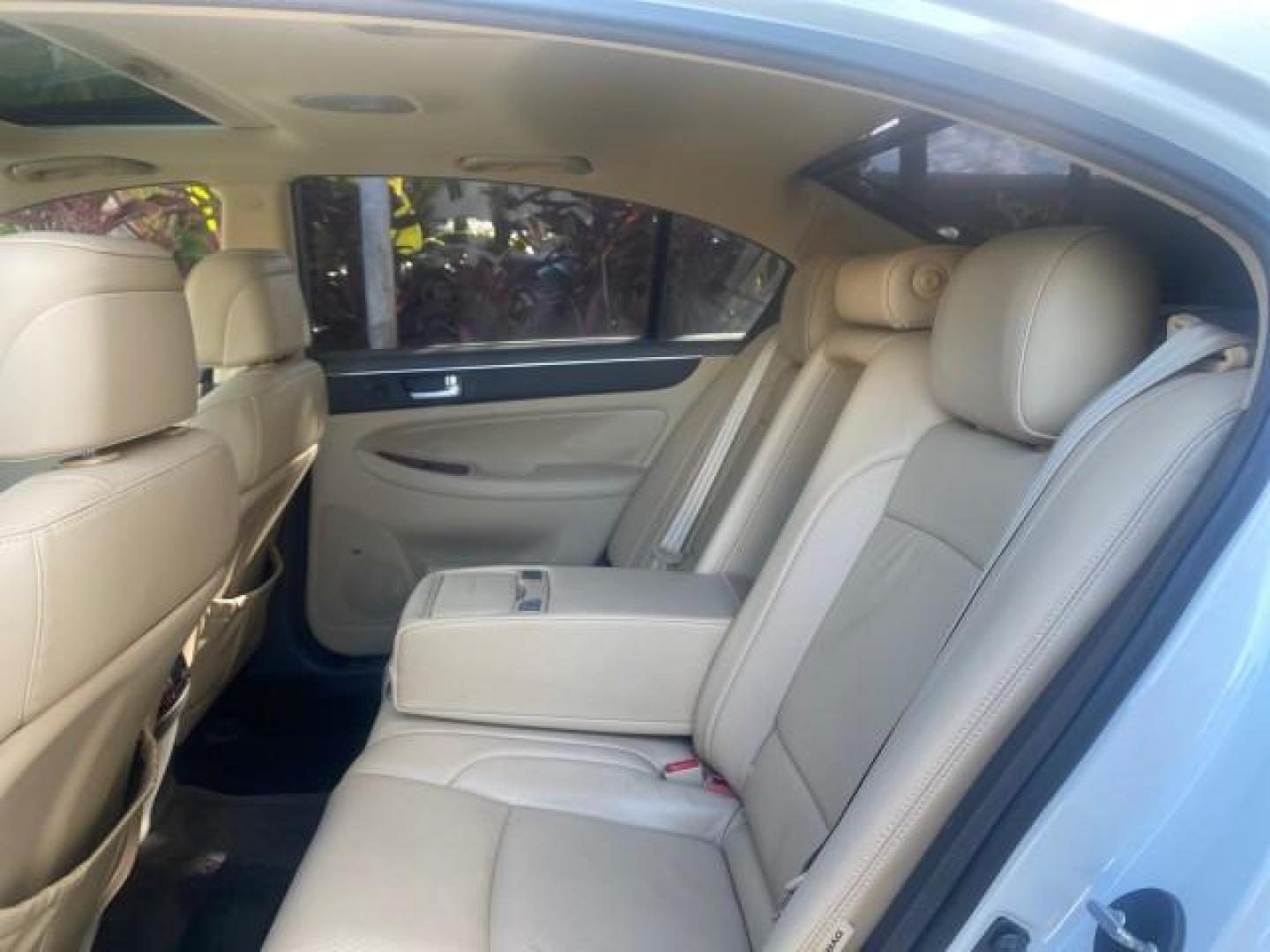 2012 White Satin Pearl /Saddle Hyundai Genesis 4.6L V8 LOW MILES PEARL WHITE (KMHGC4DF6CU) with an 4.6L DOHC MPI 32-Valve V8 Engine engine, Automatic transmission, located at 4701 North Dixie Hwy, Pompano Beach, FL, 33064, (954) 422-2889, 26.240938, -80.123474 - OUR WEBPAGE FLORIDACARS1.COM HAS OVER 100 PHOTOS AND FREE CARFAX LINK 2012 HYUNDAI GENESIS 4.6L V8 THIS CAR IS LOADED WITH EVERY OPTION POSSIBLE NEW $44,500 VIN: KMHGC4DF6CU166625 K M H G C 4 D F 6 C U 1 6 6 6 2 5 SEDAN 4 DR 4.6L V8 F DOHC 32V GASOLINE 25 MPG REAR WHEEL DRIVE Features A/C Seat(s) AB - Photo#79