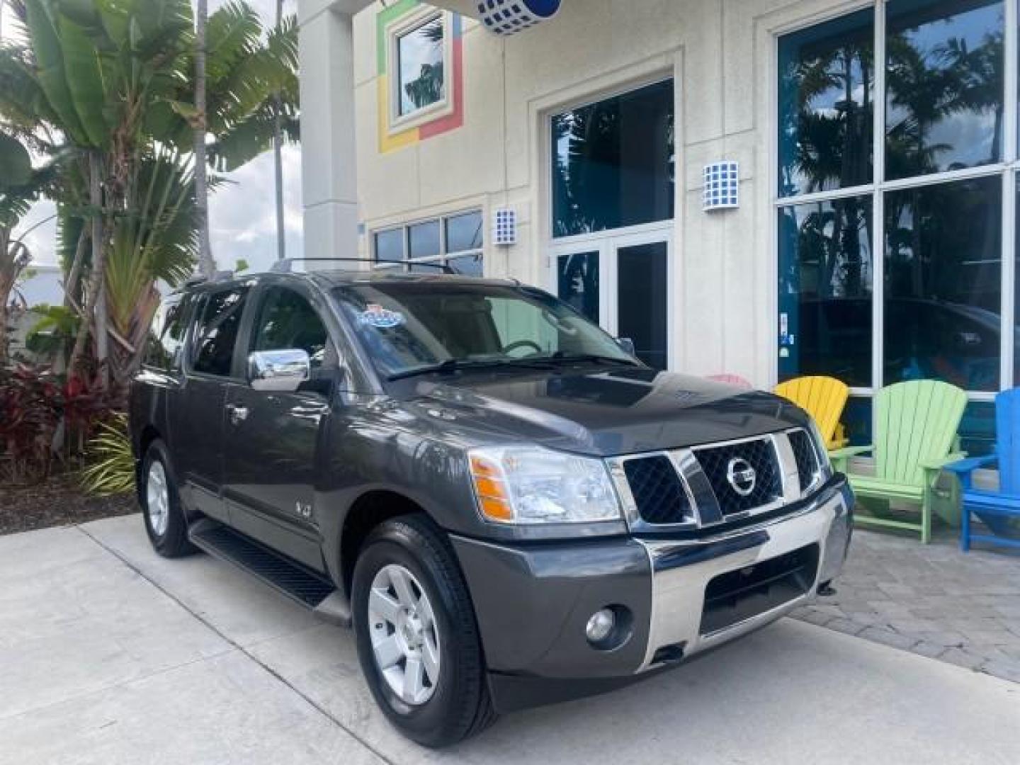 2006 Granite Metallic /Steel/Titanium Nissan Armada SUV 4x4 SE LOW MILES 46,059 1 OWNER (5N1AA08B36N) with an 5.6L DOHC 32-Valve Endurance V8 Engine engine, Automatic transmission, located at 4701 North Dixie Hwy, Pompano Beach, FL, 33064, (954) 422-2889, 26.240938, -80.123474 - OUR WEBPAGE FLORIDACARS1.COM HAS OVER 100 PHOTOS AND FREE CARFAX LINK 2006 NISSAN ARMADA LE LEATHER SUNROOF LOADED TOP OF THE LINE VIN: 5N1AA08B36N727681 5 N 1 A A 0 8 B 3 6 N 7 2 7 6 8 1 4 DOOR WAGON/SPORT UTILITY 5.6L V8 F DOHC 32V GASOLINE 18 MPG REAR WHEEL DRIVE W/ 4X4 Features 4WD/AWD ABS Brake - Photo#1