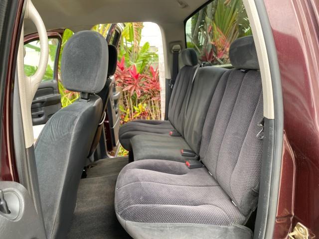 2005 Deep Molten Red Pearl /Dark Slate Gray Dodge Ram 1500 4 DR SLT 1 OWNER FL HEMI 5.7 V8 (1D7HA18D25J) with an 5.7L V8 Hemi Magnum Engine engine, Automatic transmission, located at 4701 North Dixie Hwy, Pompano Beach, FL, 33064, (954) 422-2889, 26.240938, -80.123474 - OUR WEBPAGE FLORIDACARS1.COM HAS OVER 100 PHOTOS AND FREE CARFAX LINK 2005 DODGE RAM 1500 SLT 5.7 V8 HEMI EXTENDED CAB 1 OWNER FLORIDA VIN: 1D7HA18D25J621258 1 D 7 H A 1 8 D 2 5 J 6 2 1 2 5 8 4 DOOR EXTENDED CAB PICKUP 5.7L V8 F GASOLINE 18 MPG REAR WHEEL DRIVE Features ABS Brakes Air Conditioning A - Photo#14