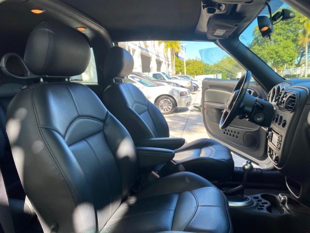 2005 Bright Silver Metallic /Dark Slate Gray Chrysler PT Cruiser GT LOW MILES 35,037 1 OWNER (3C3AY75S15T) with an 2.4L DOHC 16-Valve HO Turbo I4 Engine engine, Automatic transmission, located at 4701 North Dixie Hwy, Pompano Beach, FL, 33064, (954) 422-2889, 26.240938, -80.123474 - OUR WEBPAGE FLORIDACARS1.COM HAS OVER 100 PHOTOS AND FREE CARFAX LINK 2005 CHRYSLER PT CRUISER GT 1 OWNER VIN: 3C3AY75S15T362031 3 C 3 A Y 7 5 S 1 5 T 3 6 2 0 3 1 CONVERTIBLE 2.4L I4 F DOHC 16V GASOLINE 27 MPG FRONT WHEEL DRIVE Features ABS Brakes Air Conditioning Alloy Wheels AM/FM Stereo Automatic - Photo#12