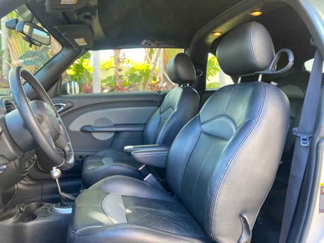 2005 Bright Silver Metallic /Dark Slate Gray Chrysler PT Cruiser GT LOW MILES 35,037 1 OWNER (3C3AY75S15T) with an 2.4L DOHC 16-Valve HO Turbo I4 Engine engine, Automatic transmission, located at 4701 North Dixie Hwy, Pompano Beach, FL, 33064, (954) 422-2889, 26.240938, -80.123474 - OUR WEBPAGE FLORIDACARS1.COM HAS OVER 100 PHOTOS AND FREE CARFAX LINK 2005 CHRYSLER PT CRUISER GT 1 OWNER VIN: 3C3AY75S15T362031 3 C 3 A Y 7 5 S 1 5 T 3 6 2 0 3 1 CONVERTIBLE 2.4L I4 F DOHC 16V GASOLINE 27 MPG FRONT WHEEL DRIVE Features ABS Brakes Air Conditioning Alloy Wheels AM/FM Stereo Automatic - Photo#61