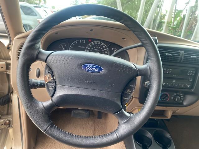 2002 Harvest Gold Metallic /Med Prairie Tan Ford Ranger XLT LOW MILES 62,461 1 OWNER (1FTYR44U32P) with an 3.0L SEFI V6 Engine engine, Automatic transmission, located at 4701 North Dixie Hwy, Pompano Beach, FL, 33064, (954) 422-2889, 26.240938, -80.123474 - OUR WEBPAGE FLORIDACARS1.COM HAS OVER 100 PHOTOS AND FREE CARFAX LINK 2002 FORD RANGER XLT APPEARANCE 1 OWNER VIN: 1FTYR44U32PA13610 1 F T Y R 4 4 U 3 2 P A 1 3 6 1 0 4 DOOR EXTENDED CAB PICKUP 3.0L V6 F OHV GASOLINE 22 MPG REAR WHEEL DRIVE Features ABS Brakes Air Conditioning AM/FM Stereo Bed Liner - Photo#47