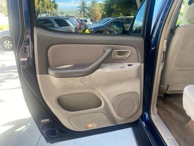 2004 Blue Marlin Pearl /Gray Toyota Tundra SR5 V8 4.7 CREW CAB FLORIDA (5TBET34174S) with an 4.7L DOHC EFI 32-Valve V8 i-Force Engine engine, Automatic transmission, located at 4701 North Dixie Hwy, Pompano Beach, FL, 33064, (954) 422-2889, 26.240938, -80.123474 - OUR WEBPAGE FLORIDACARS1.COM HAS OVER 100 PHOTOS AND FREE CARFAX LINK 2004 TOYOTA TUNDRA SR5 VIN: 5TBET34174S439824 5 T B E T 3 4 1 7 4 S 4 3 9 8 2 4 4 DOOR EXTENDED CAB PICKUP 4.7L V8 F DOHC 32V GASOLINE 19 MPG REAR WHEEL DRIVE Features ABS Brakes Air Conditioning Alloy Wheels AM/FM Stereo Automati - Photo#75