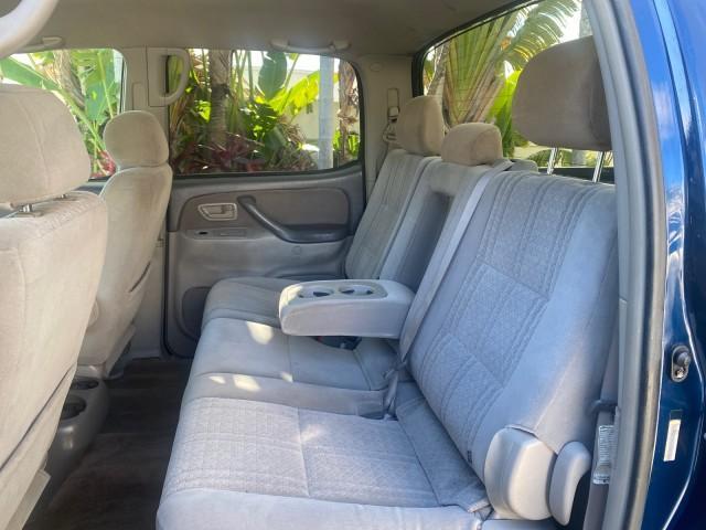 2004 Blue Marlin Pearl /Gray Toyota Tundra SR5 V8 4.7 CREW CAB FLORIDA (5TBET34174S) with an 4.7L DOHC EFI 32-Valve V8 i-Force Engine engine, Automatic transmission, located at 4701 North Dixie Hwy, Pompano Beach, FL, 33064, (954) 422-2889, 26.240938, -80.123474 - OUR WEBPAGE FLORIDACARS1.COM HAS OVER 100 PHOTOS AND FREE CARFAX LINK 2004 TOYOTA TUNDRA SR5 VIN: 5TBET34174S439824 5 T B E T 3 4 1 7 4 S 4 3 9 8 2 4 4 DOOR EXTENDED CAB PICKUP 4.7L V8 F DOHC 32V GASOLINE 19 MPG REAR WHEEL DRIVE Features ABS Brakes Air Conditioning Alloy Wheels AM/FM Stereo Automati - Photo#76