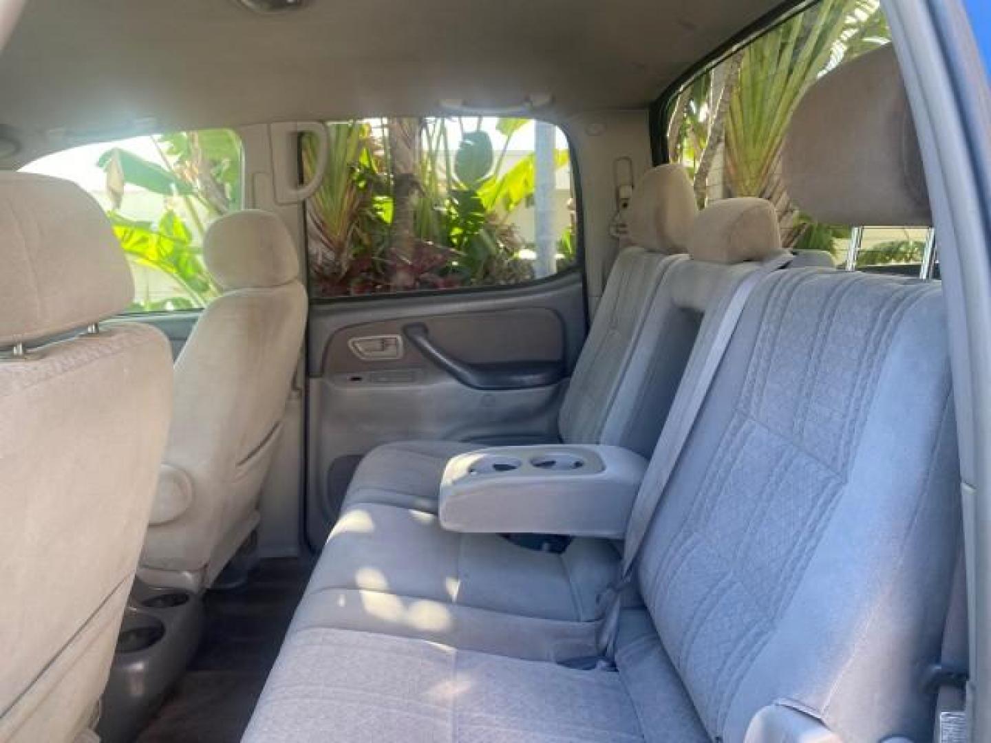 2004 Blue Marlin Pearl /Gray Toyota Tundra SR5 V8 4.7 CREW CAB FLORIDA (5TBET34174S) with an 4.7L DOHC EFI 32-Valve V8 i-Force Engine engine, Automatic transmission, located at 4701 North Dixie Hwy, Pompano Beach, FL, 33064, (954) 422-2889, 26.240938, -80.123474 - OUR WEBPAGE FLORIDACARS1.COM HAS OVER 100 PHOTOS AND FREE CARFAX LINK 2004 TOYOTA TUNDRA SR5 VIN: 5TBET34174S439824 5 T B E T 3 4 1 7 4 S 4 3 9 8 2 4 4 DOOR EXTENDED CAB PICKUP 4.7L V8 F DOHC 32V GASOLINE 19 MPG REAR WHEEL DRIVE Features ABS Brakes Air Conditioning Alloy Wheels AM/FM Stereo Automati - Photo#77
