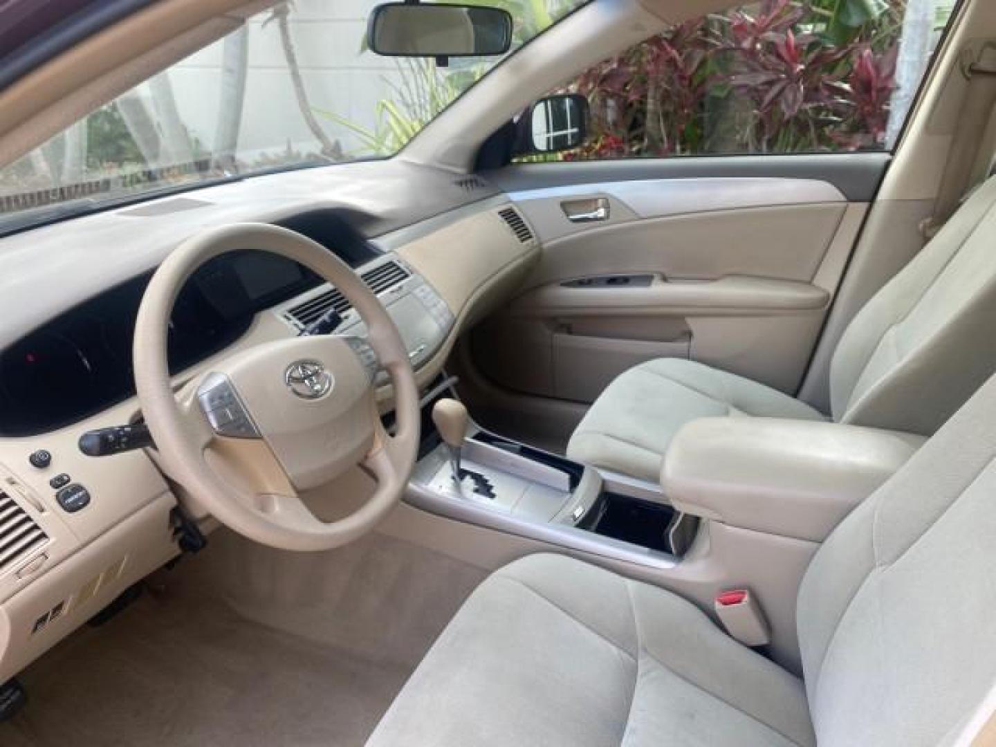 2008 Cassis Pearl /Ivory Toyota Avalon XL 1 OWNER LOW MILES 77,161 FL (4T1BK36B28U) with an 3.5L DOHC EFI 24-Valve V6 Engine engine, Automatic transmission, located at 4701 North Dixie Hwy, Pompano Beach, FL, 33064, (954) 422-2889, 26.240938, -80.123474 - OUR WEBPAGE FLORIDACARS1.COM HAS OVER 100 PHOTOS AND FREE CARFAX LINK 2008 TOYOTA AVALON TOURING 1 OWNER TIRES ARE LIKE NEW NON SMOKER CLOTH VIN: 4T1BK36B28U286740 4 T 1 B K 3 6 B 2 8 U 2 8 6 7 4 0 SEDAN 4 DR 3.5L V6 F DOHC 24V GASOLINE 28 MPG FRONT WHEEL DRIVE Features ABS Brakes Air Conditioning A - Photo#45