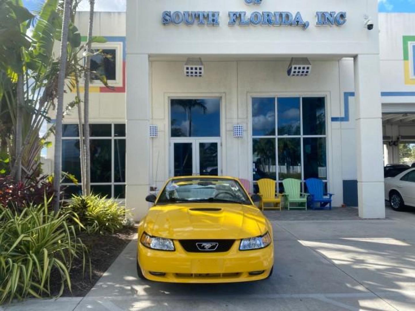 1999 Chrome Yellow /Oxford White Ford Mustang GT LOW MILES 8,145 1 OWNER FL CONV (1FAFP45X3XF) with an 4.6L SOHC SMPI V8 Engine engine, Automatic transmission, located at 4701 North Dixie Hwy, Pompano Beach, FL, 33064, (954) 422-2889, 26.240938, -80.123474 - OUR WEBPAGE FLORIDACARS1.COM HAS OVER 100 PHOTOS AND FREE CARFAX LINK 1999 FORD MUSTANG GT 1 OWNER VIN: 1FAFP45X3XF127745 1 F A F P 4 5 X 3 X F 1 2 7 7 4 5 CONVERTIBLE 4.6L V8 F SOHC 16V GASOLINE 24 MPG REAR WHEEL DRIVE Features ABS Brakes Air Conditioning Alloy Wheels AM/FM Stereo Automatic Transmi - Photo#27