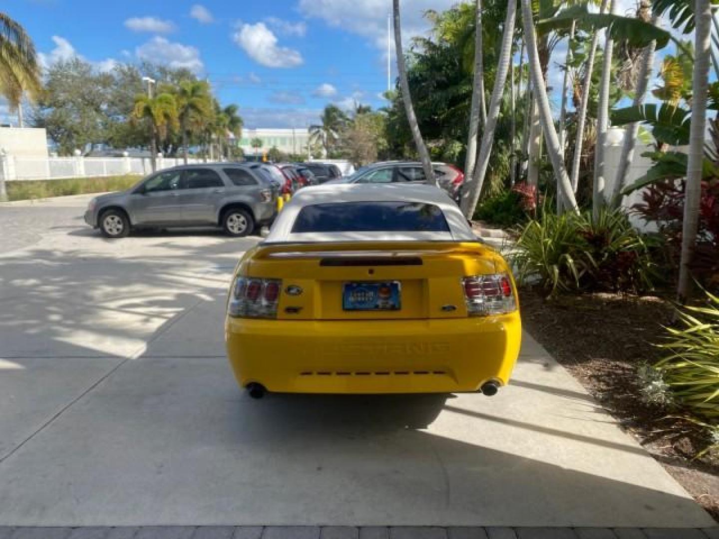 1999 Chrome Yellow /Oxford White Ford Mustang GT LOW MILES 8,145 1 OWNER FL CONV (1FAFP45X3XF) with an 4.6L SOHC SMPI V8 Engine engine, Automatic transmission, located at 4701 North Dixie Hwy, Pompano Beach, FL, 33064, (954) 422-2889, 26.240938, -80.123474 - OUR WEBPAGE FLORIDACARS1.COM HAS OVER 100 PHOTOS AND FREE CARFAX LINK 1999 FORD MUSTANG GT 1 OWNER VIN: 1FAFP45X3XF127745 1 F A F P 4 5 X 3 X F 1 2 7 7 4 5 CONVERTIBLE 4.6L V8 F SOHC 16V GASOLINE 24 MPG REAR WHEEL DRIVE Features ABS Brakes Air Conditioning Alloy Wheels AM/FM Stereo Automatic Transmi - Photo#42