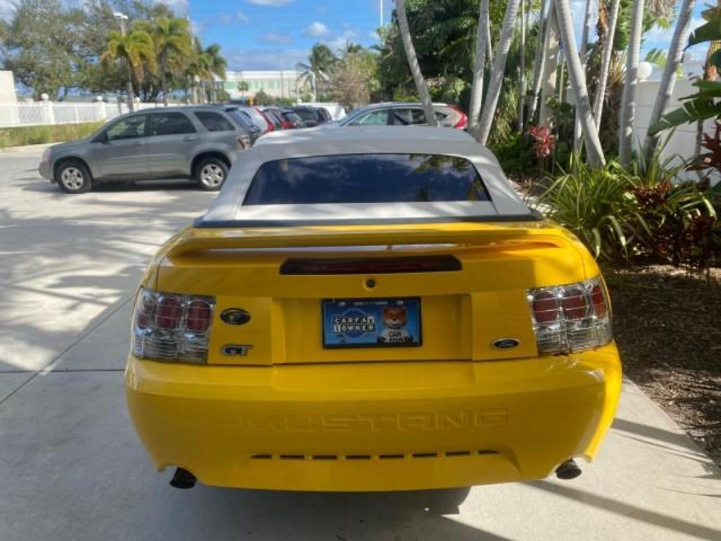 1999 Chrome Yellow /Oxford White Ford Mustang GT LOW MILES 8,145 1 OWNER FL CONV (1FAFP45X3XF) with an 4.6L SOHC SMPI V8 Engine engine, Automatic transmission, located at 4701 North Dixie Hwy, Pompano Beach, FL, 33064, (954) 422-2889, 26.240938, -80.123474 - OUR WEBPAGE FLORIDACARS1.COM HAS OVER 100 PHOTOS AND FREE CARFAX LINK 1999 FORD MUSTANG GT 1 OWNER VIN: 1FAFP45X3XF127745 1 F A F P 4 5 X 3 X F 1 2 7 7 4 5 CONVERTIBLE 4.6L V8 F SOHC 16V GASOLINE 24 MPG REAR WHEEL DRIVE Features ABS Brakes Air Conditioning Alloy Wheels AM/FM Stereo Automatic Transmi - Photo#44