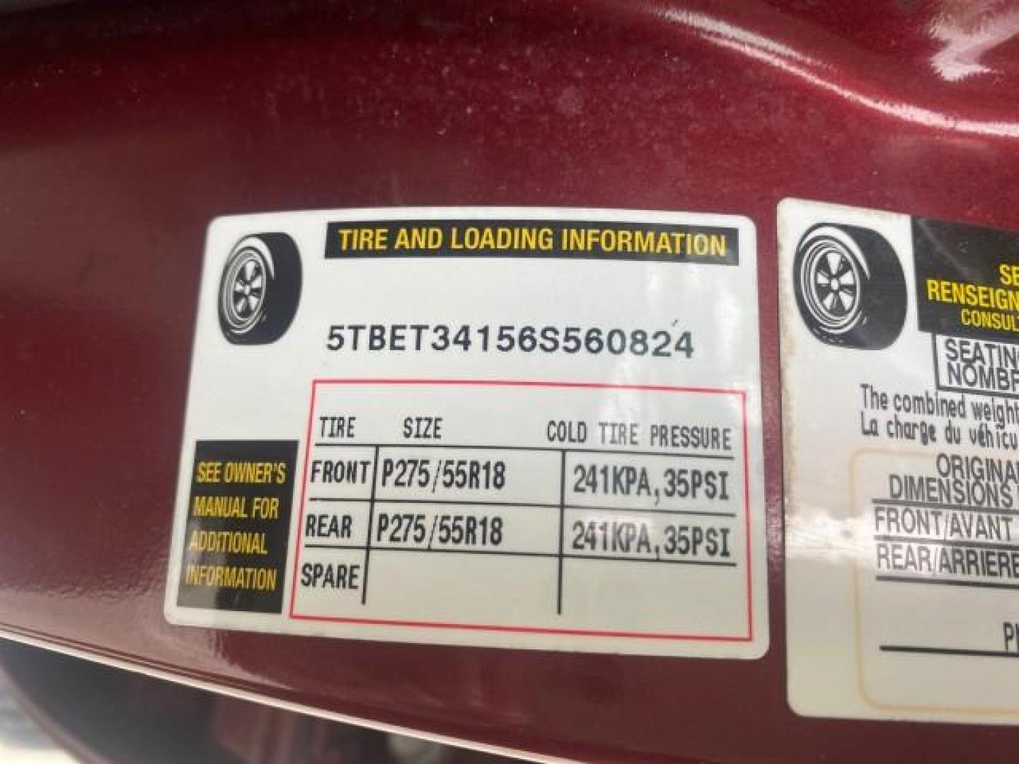 2006 Salsa Red Pearl /Taupe Toyota Tundra SR5 4 DR CREW LOW MILES 93,838 (5TBET34156S) with an 4.7L DOHC SEFI 32-Valve i-Force V8 Engine engine, Automatic transmission, located at 4701 North Dixie Hwy, Pompano Beach, FL, 33064, (954) 422-2889, 26.240938, -80.123474 - OUR WEBPAGE FLORIDACARS1.COM HAS OVER 100 PHOTOS AND FREE CARFAX LINK 2006 TOYOTA TUNDRA SR5 X-SP RACING APPERANCE PCKG - VERY HARD TO FIND IN LEATHER VIN: 5TBET34156S560824 5 T B E T 3 4 1 5 6 S 5 6 0 8 2 4 4 DOOR EXTENDED CAB PICKUP 4.7L V8 F DOHC 32V GASOLINE 19 MPG REAR WHEEL DRIVE Features 20 I - Photo#73