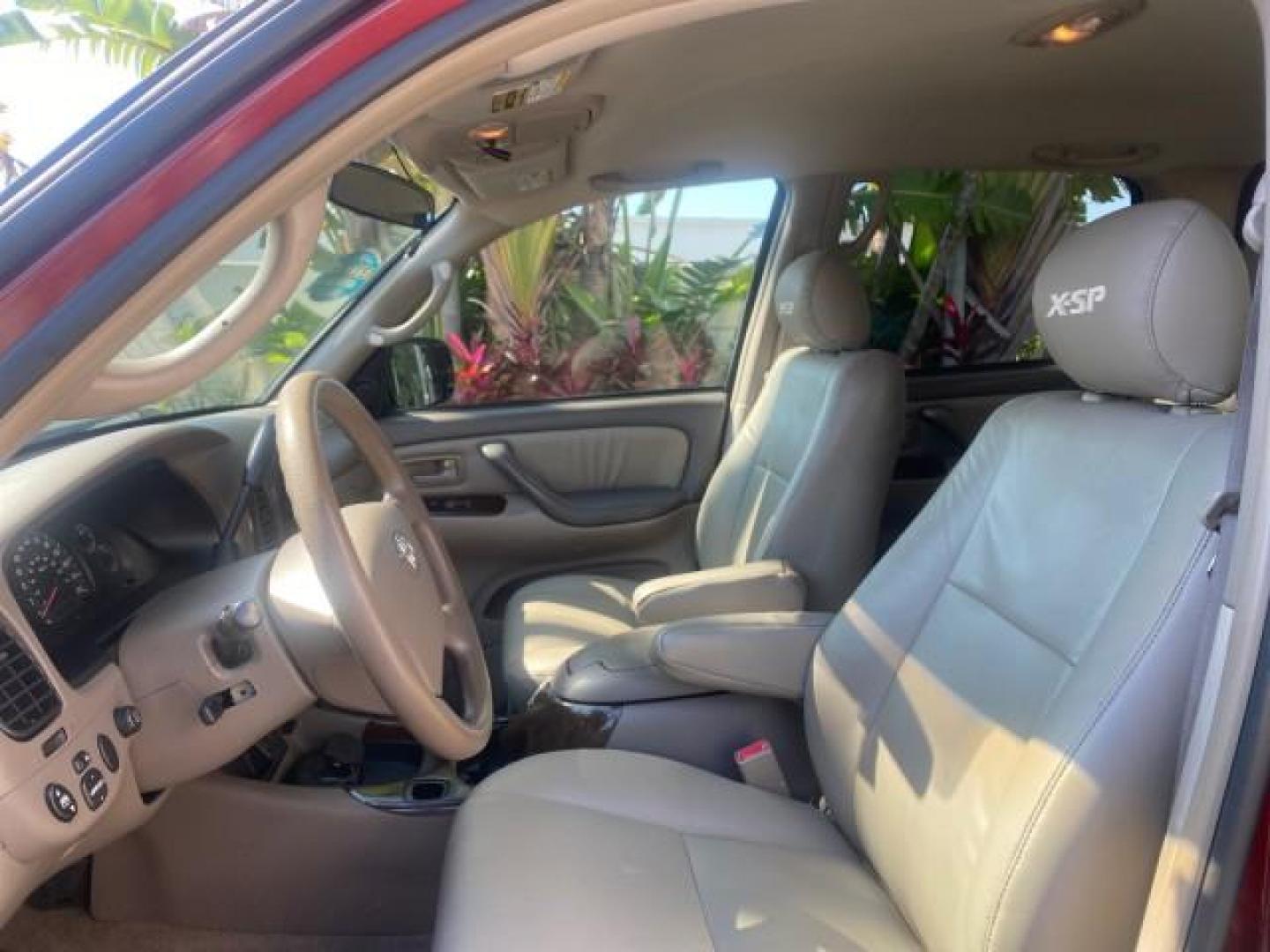 2006 Salsa Red Pearl /Taupe Toyota Tundra SR5 4 DR CREW LOW MILES 93,838 (5TBET34156S) with an 4.7L DOHC SEFI 32-Valve i-Force V8 Engine engine, Automatic transmission, located at 4701 North Dixie Hwy, Pompano Beach, FL, 33064, (954) 422-2889, 26.240938, -80.123474 - OUR WEBPAGE FLORIDACARS1.COM HAS OVER 100 PHOTOS AND FREE CARFAX LINK 2006 TOYOTA TUNDRA SR5 X-SP RACING APPERANCE PCKG - VERY HARD TO FIND IN LEATHER VIN: 5TBET34156S560824 5 T B E T 3 4 1 5 6 S 5 6 0 8 2 4 4 DOOR EXTENDED CAB PICKUP 4.7L V8 F DOHC 32V GASOLINE 19 MPG REAR WHEEL DRIVE Features 20 I - Photo#43