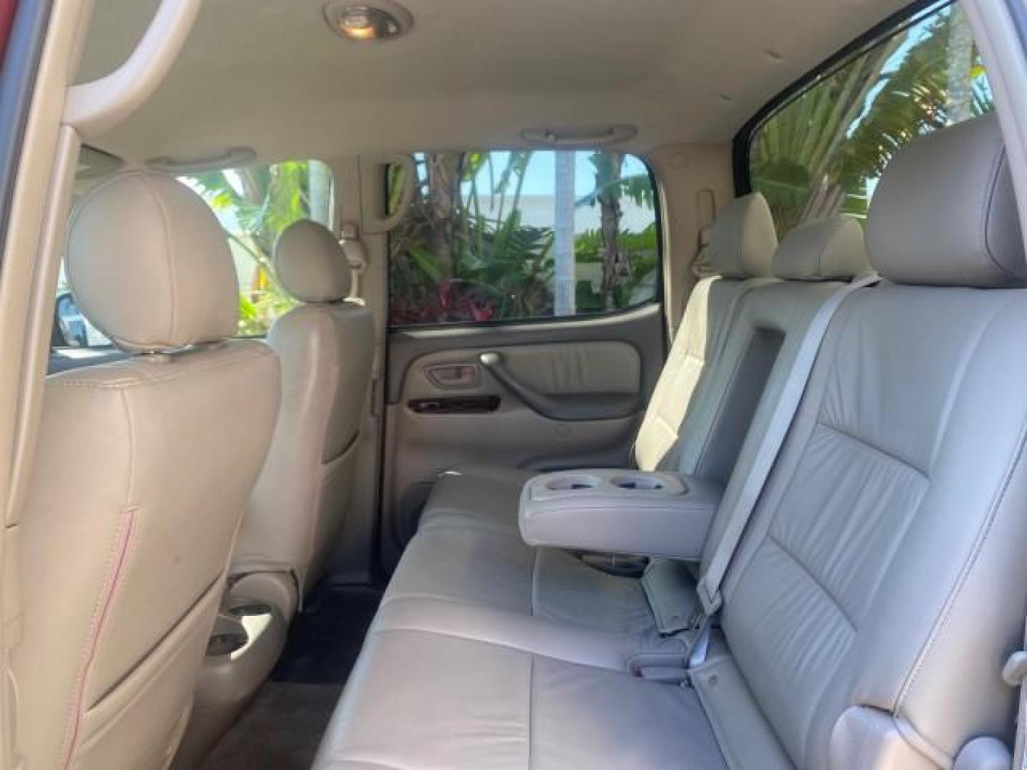 2006 Salsa Red Pearl /Taupe Toyota Tundra SR5 4 DR CREW LOW MILES 93,838 (5TBET34156S) with an 4.7L DOHC SEFI 32-Valve i-Force V8 Engine engine, Automatic transmission, located at 4701 North Dixie Hwy, Pompano Beach, FL, 33064, (954) 422-2889, 26.240938, -80.123474 - OUR WEBPAGE FLORIDACARS1.COM HAS OVER 100 PHOTOS AND FREE CARFAX LINK 2006 TOYOTA TUNDRA SR5 X-SP RACING APPERANCE PCKG - VERY HARD TO FIND IN LEATHER VIN: 5TBET34156S560824 5 T B E T 3 4 1 5 6 S 5 6 0 8 2 4 4 DOOR EXTENDED CAB PICKUP 4.7L V8 F DOHC 32V GASOLINE 19 MPG REAR WHEEL DRIVE Features 20 I - Photo#78