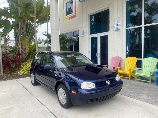 2002 Indigo Blue Pearl /Beige Volkswagen Golf GL LOW MILES 39,298 1 OWNER (9BWBB61J824) with an 2.0L SOHC SMPI I4 Engine engine, Automatic transmission, located at 4701 North Dixie Hwy, Pompano Beach, FL, 33064, (954) 422-2889, 26.240938, -80.123474 - OUR WEBPAGE FLORIDACARS1.COM HAS OVER 100 PHOTOS AND FREE CARFAX LINK 2002 VOLKSWAGEN GOLF GL 1 OWNER HATCHBACK VIN: 9BWBB61J824068531 9 B W B B 6 1 J 8 2 4 0 6 8 5 3 1 HATCHBACK 2 DR 2.0L I4 F SOHC 8V GASOLINE 31 MPG FRONT WHEEL DRIVE Features ABS Brakes Air Conditioning AM/FM Stereo Automatic Tran - Photo#1