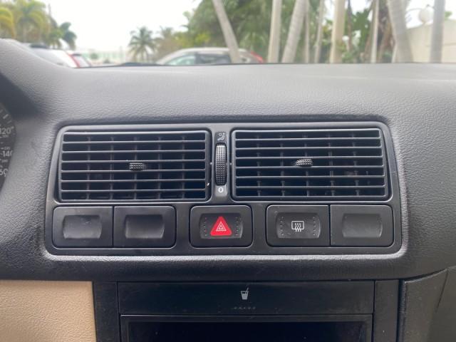 2002 Indigo Blue Pearl /Beige Volkswagen Golf GL LOW MILES 39,298 1 OWNER (9BWBB61J824) with an 2.0L SOHC SMPI I4 Engine engine, Automatic transmission, located at 4701 North Dixie Hwy, Pompano Beach, FL, 33064, (954) 422-2889, 26.240938, -80.123474 - OUR WEBPAGE FLORIDACARS1.COM HAS OVER 100 PHOTOS AND FREE CARFAX LINK 2002 VOLKSWAGEN GOLF GL 1 OWNER HATCHBACK VIN: 9BWBB61J824068531 9 B W B B 6 1 J 8 2 4 0 6 8 5 3 1 HATCHBACK 2 DR 2.0L I4 F SOHC 8V GASOLINE 31 MPG FRONT WHEEL DRIVE Features ABS Brakes Air Conditioning AM/FM Stereo Automatic Tran - Photo#54