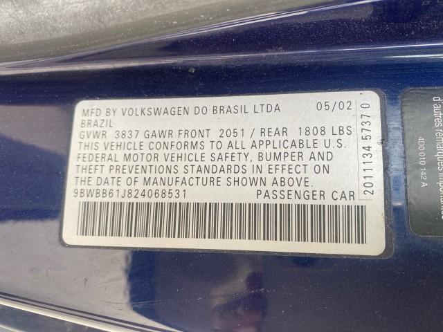 2002 Indigo Blue Pearl /Beige Volkswagen Golf GL LOW MILES 39,298 1 OWNER (9BWBB61J824) with an 2.0L SOHC SMPI I4 Engine engine, Automatic transmission, located at 4701 North Dixie Hwy, Pompano Beach, FL, 33064, (954) 422-2889, 26.240938, -80.123474 - OUR WEBPAGE FLORIDACARS1.COM HAS OVER 100 PHOTOS AND FREE CARFAX LINK 2002 VOLKSWAGEN GOLF GL 1 OWNER HATCHBACK VIN: 9BWBB61J824068531 9 B W B B 6 1 J 8 2 4 0 6 8 5 3 1 HATCHBACK 2 DR 2.0L I4 F SOHC 8V GASOLINE 31 MPG FRONT WHEEL DRIVE Features ABS Brakes Air Conditioning AM/FM Stereo Automatic Tran - Photo#65