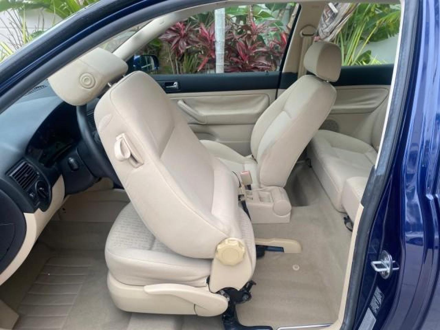 2002 Indigo Blue Pearl /Beige Volkswagen Golf GL LOW MILES 39,298 1 OWNER (9BWBB61J824) with an 2.0L SOHC SMPI I4 Engine engine, Automatic transmission, located at 4701 North Dixie Hwy, Pompano Beach, FL, 33064, (954) 422-2889, 26.240938, -80.123474 - OUR WEBPAGE FLORIDACARS1.COM HAS OVER 100 PHOTOS AND FREE CARFAX LINK 2002 VOLKSWAGEN GOLF GL 1 OWNER HATCHBACK VIN: 9BWBB61J824068531 9 B W B B 6 1 J 8 2 4 0 6 8 5 3 1 HATCHBACK 2 DR 2.0L I4 F SOHC 8V GASOLINE 31 MPG FRONT WHEEL DRIVE Features ABS Brakes Air Conditioning AM/FM Stereo Automatic Tran - Photo#67