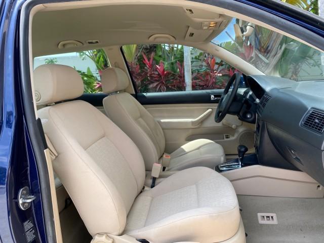 2002 Indigo Blue Pearl /Beige Volkswagen Golf GL LOW MILES 39,298 1 OWNER (9BWBB61J824) with an 2.0L SOHC SMPI I4 Engine engine, Automatic transmission, located at 4701 North Dixie Hwy, Pompano Beach, FL, 33064, (954) 422-2889, 26.240938, -80.123474 - OUR WEBPAGE FLORIDACARS1.COM HAS OVER 100 PHOTOS AND FREE CARFAX LINK 2002 VOLKSWAGEN GOLF GL 1 OWNER HATCHBACK VIN: 9BWBB61J824068531 9 B W B B 6 1 J 8 2 4 0 6 8 5 3 1 HATCHBACK 2 DR 2.0L I4 F SOHC 8V GASOLINE 31 MPG FRONT WHEEL DRIVE Features ABS Brakes Air Conditioning AM/FM Stereo Automatic Tran - Photo#99