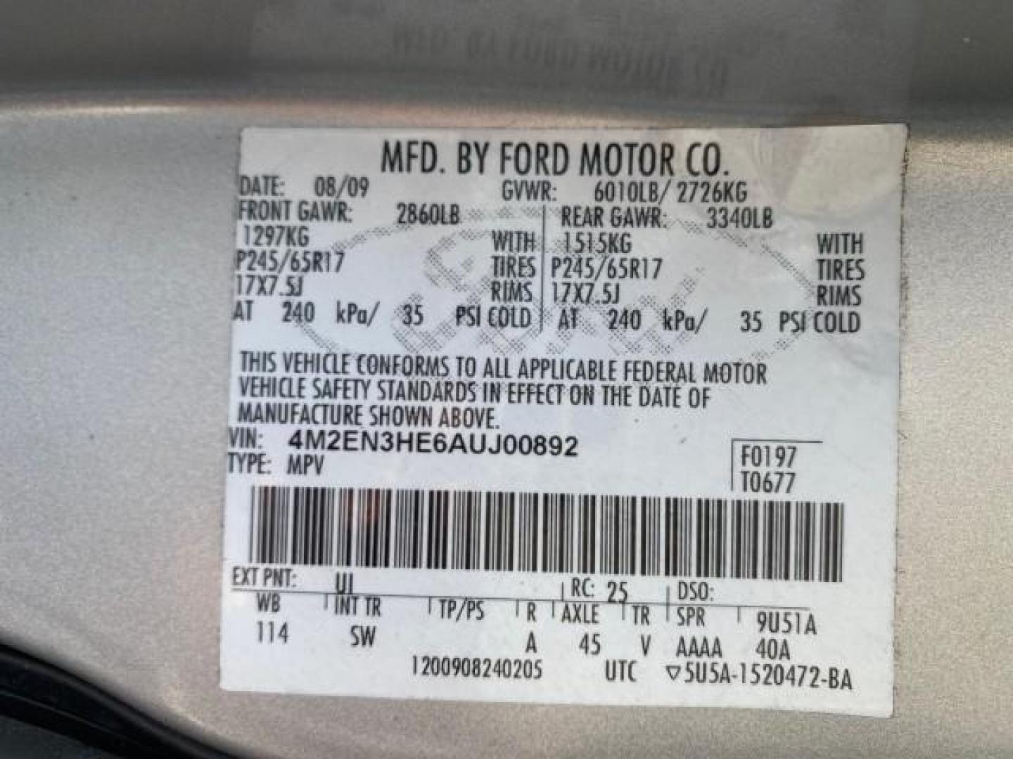 2010 Brilliant Silver Metallic /Charcoal Black Mercury Mountaineer 1 OWNER LOW MILES 78,753 (4M2EN3HE6AU) with an 4.0L SOHC 12-Valve V6 Engine engine, Automatic transmission, located at 4701 North Dixie Hwy, Pompano Beach, FL, 33064, (954) 422-2889, 26.240938, -80.123474 - OUR WEBPAGE FLORIDACARS1.COM HAS OVER 100 PHOTOS AND FREE CARFAX LINK 2010 MERCURY MOUNTAINEER 1 OWNER FLORIDA VIN: 4M2EN3HE6AUJ00892 4 M 2 E N 3 H E 6 A U J 0 0 8 9 2 4 DOOR WAGON/SPORT UTILITY 4.0L V6 F SOHC 12V GASOLINE 20 MPG FRONT WHEEL DRIVE Features ABS Brakes Air Conditioning Alloy Wheels AM - Photo#73