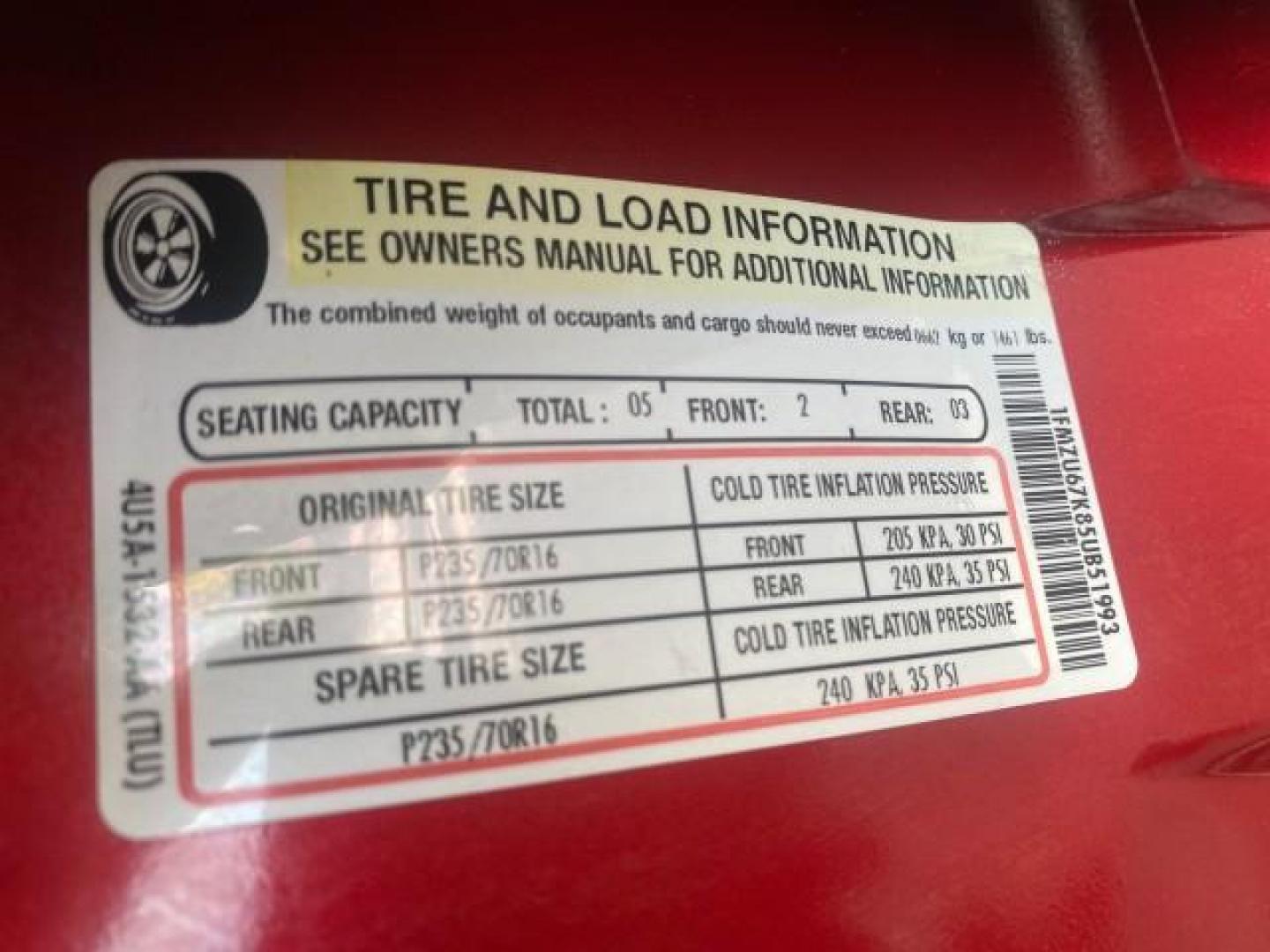2005 Bright Red /Medium Dark Flint Ford Explorer Sport Trac PU XLS LOW MILES 72,457 (1FMZU67K85U) with an 4.0L SOHC V6 Engine engine, Automatic transmission, located at 4701 North Dixie Hwy, Pompano Beach, FL, 33064, (954) 422-2889, 26.240938, -80.123474 - OUR WEBPAGE FLORIDACARS1.COM HAS OVER 100 PHOTOS AND FREE CARFAX LINK 2005 FORD EXPLORER SPORT TRAC XLS PICKUP VIN: 1FMZU67K85UB51993 1 F M Z U 6 7 K 8 5 U B 5 1 9 9 3 SPORT PICKUP 4.0L V6 F FLEX FUEL 21 MPG REAR WHEEL DRIVE Features ABS Brakes Air Conditioning Alloy Wheels AM/FM Stereo Automatic Tr - Photo#65