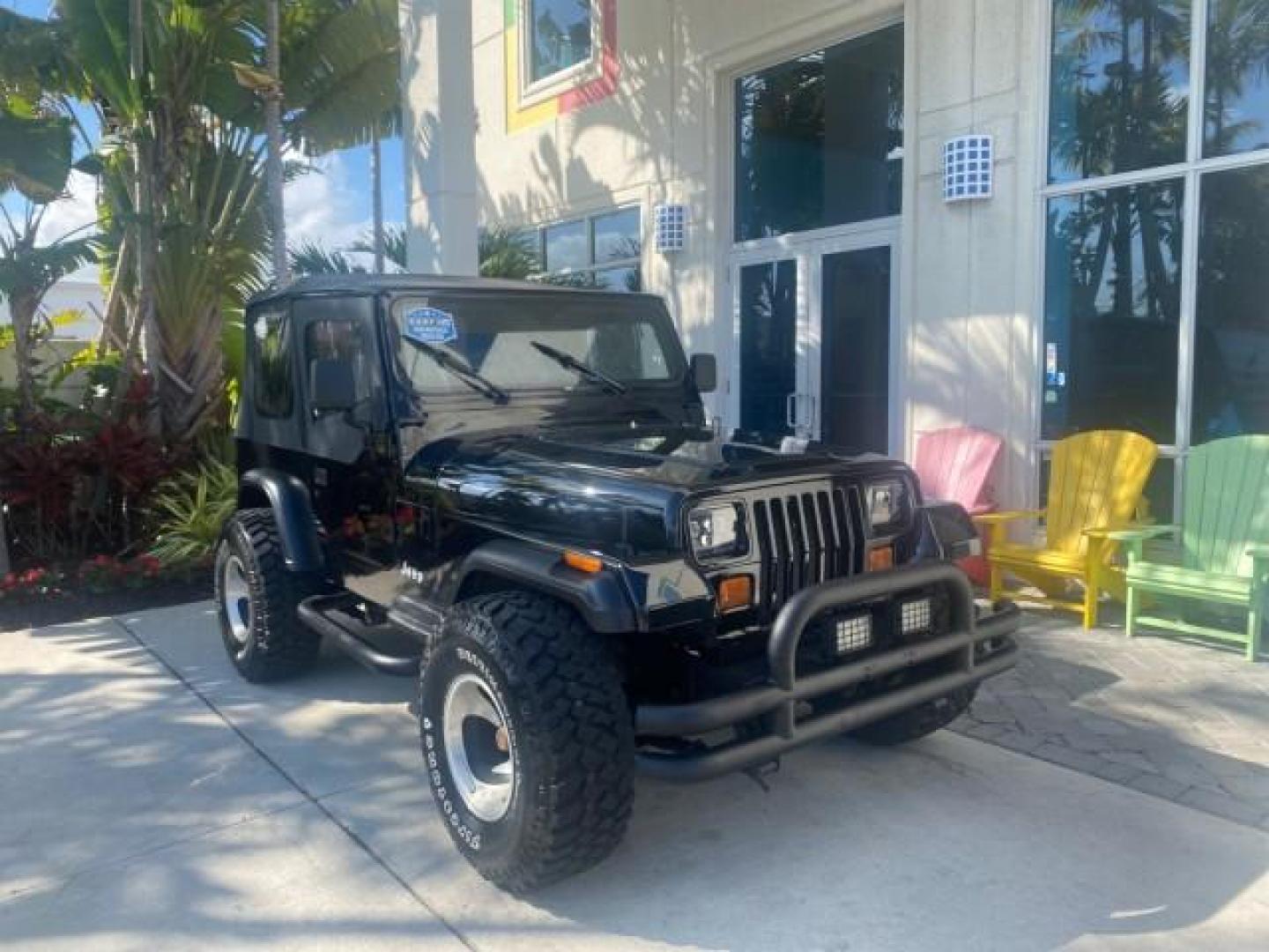 1994 Black /Gray Jeep Wrangler 4.0 6 CYL SE LOW MILES 87,813 (1J4FY29S8RP) with an 4.0L Straight 6-Cyl Engine engine, Automatic transmission, located at 4701 North Dixie Hwy, Pompano Beach, FL, 33064, (954) 422-2889, 26.240938, -80.123474 - OUR WEBPAGE FLORIDACARS1.COM HAS OVER 100 PHOTOS AND FREE CARFAX LINK 1994 JEEP WRANGLER SE AUTO AC BRAND NEW TOP WITH HARDWARE $ 2000 VALUE INCLUDED VIN: 1J4FY29S8RP433289 1 J 4 F Y 2 9 S 8 R P 4 3 3 2 8 9 UTILITY (BLAZER, JIMMY, SCOUT, ETC.) 4.0L I6 F GASOLINE REAR WHEEL DRIVE W/ 4X4 Features ABS - Photo#1