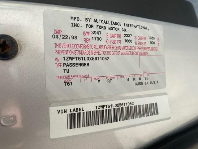 1999 Silver Frost Metallic /Greystone Mercury Cougar 3DR HATCH LOW MILES 28,846 (1ZWFT61L0X5) with an 2.5L DOHC SEFI 24-Valve V6 Duratec Engine engine, Automatic transmission, located at 4701 North Dixie Hwy, Pompano Beach, FL, 33064, (954) 422-2889, 26.240938, -80.123474 - OUR WEBPAGE FLORIDACARS1.COM HAS OVER 100 PHOTOS AND FREE CARFAX LINK 1999 MERCURY COUGAR VIN: 1ZWFT61L0X5611052 1 Z W F T 6 1 L 0 X 5 6 1 1 0 5 2 HATCHBACK 2 DR 2.5L V6 F DOHC 24V GASOLINE 30 MPG FRONT WHEEL DRIVE Features Air Conditioning Alloy Wheels AM/FM Stereo Automatic Transmission Cassette P - Photo#70