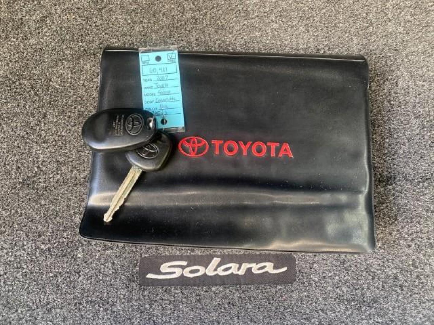 2007 Cosmic Blue Metallic /Ivory Toyota Camry Solara SLE LOW MILES 60,485 1 OWNER FL (4T1FA38P57U) with an 3.3L DOHC SMPI VVT-i 24-Valve V6 Engine engine, Automatic transmission, located at 4701 North Dixie Hwy, Pompano Beach, FL, 33064, (954) 422-2889, 26.240938, -80.123474 - OUR WEBPAGE FLORIDACARS1.COM HAS OVER 100 PHOTOS AND FREE CARFAX LINK 2007 Toyota Camry Solara SLE V6 1 OWNER FL Convertible 3.3L V6 F DOHC 24V Gasoline Front Wheel Drive Features ABS Brakes Air Conditioning Alloy Wheels AM/FM Stereo Automatic Transmission Auxiliary Audio Input Bluetooth Technology - Photo#23