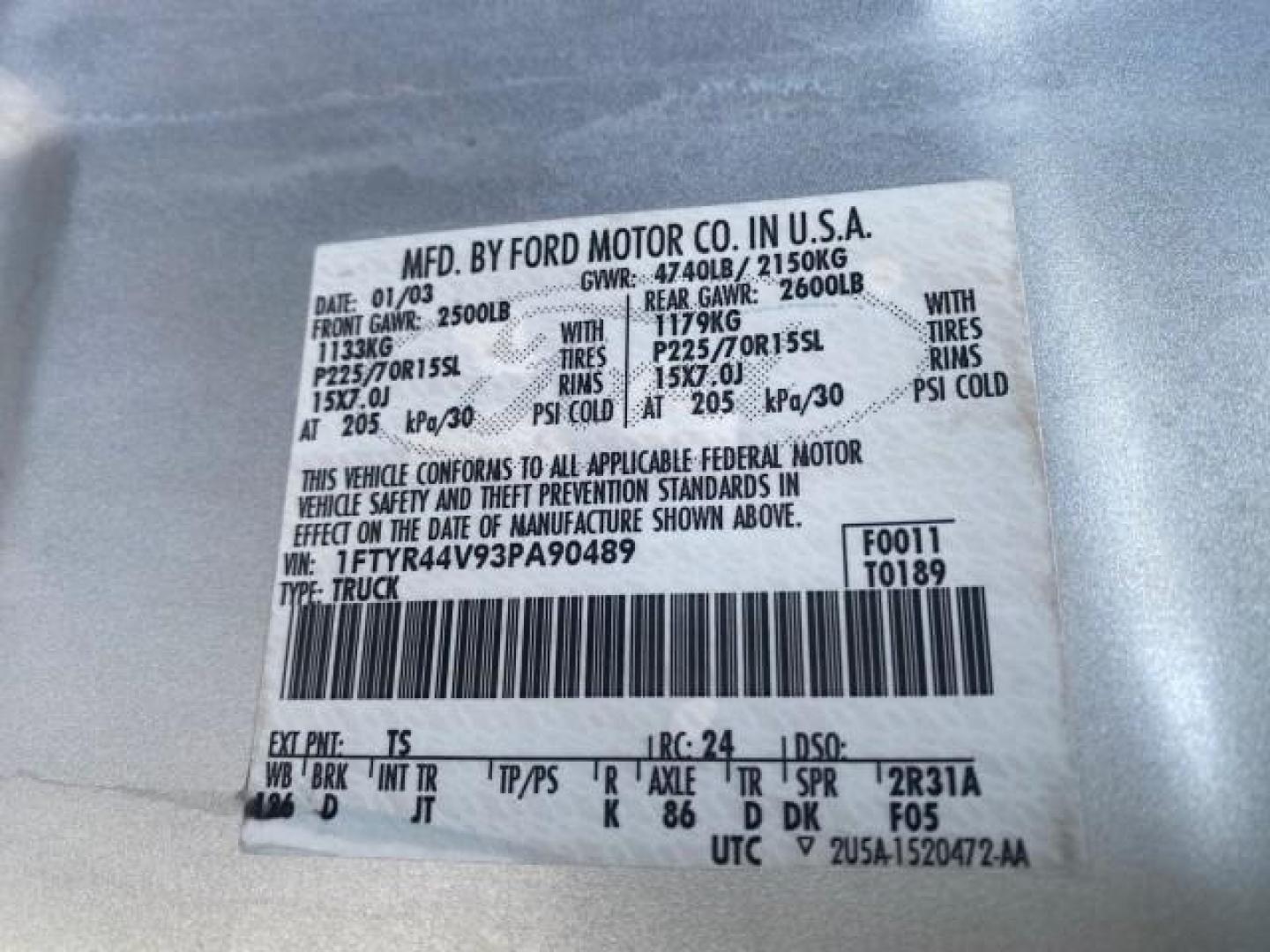 2003 Silver Frost Metallic /Dark Graphite Ford Ranger Edge Plus LOW MILES 57,781 X CAB (1FTYR44V93P) with an 3.0L SEFI Flex-Fuel FFV V6 Engine engine, Automatic transmission, located at 4701 North Dixie Hwy, Pompano Beach, FL, 33064, (954) 422-2889, 26.240938, -80.123474 - OUR WEBPAGE FLORIDACARS1.COM HAS OVER 100 PHOTOS AND FREE CARFAX LINK 2003 Ford Ranger XLT 4 Door Extended Cab Pickup 3.0L V6 F Flex Fuel 23 MPG Rear Wheel Drive Features ABS Brakes Air Conditioning Alloy Wheels AM/FM Stereo Automatic Transmission Bed Liner CD Audio Cloth Seats Cruise Control Flex F - Photo#68