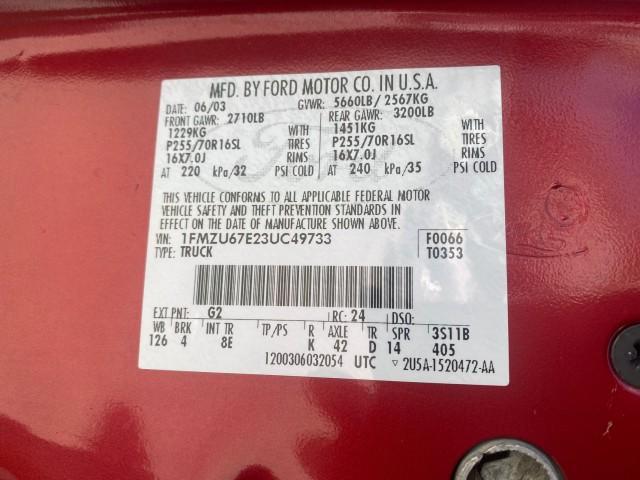 2003 Red Fire Metallic /Medium Flint Ford Explorer Sport Trac XLT LOW MILES 59,213 (1FMZU67E23U) with an 4.0L SOHC MPFI V6 Engine engine, Automatic transmission, located at 4701 North Dixie Hwy, Pompano Beach, FL, 33064, (954) 422-2889, 26.240938, -80.123474 - OUR WEBPAGE FLORIDACARS1.COM HAS OVER 100 PHOTOS AND FREE CARFAX LINK 2003 Ford Explorer Sport Trac XLT Sport Pickup 4.0L V6 F SOHC Gasoline 21 MPG Rear Wheel Drive Features ABS Brakes Air Conditioning Alloy Wheels AM/FM Stereo Automatic Transmission Bed Cover Bed Liner CD Audio Cloth Seats Cruise C - Photo#71