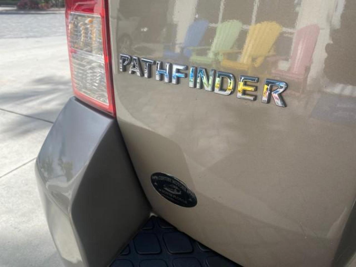 2007 Desert Stone Metallic /Desert Nissan Pathfinder S LOW MILES 64,259 1 OWNER (5N1AR18U97C) with an 4.0L DOHC SMPI 24-Valve V6 Engine engine, Automatic transmission, located at 4701 North Dixie Hwy, Pompano Beach, FL, 33064, (954) 422-2889, 26.240938, -80.123474 - OUR WEBPAGE FLORIDACARS1.COM HAS OVER 100 PHOTOS AND FREE CARFAX LINK 2007 Nissan Pathfinder S 1 OWNER 4 Door Wagon/Sport Utility 4.0L V6 F DOHC 24V Gasoline 23 MPG Rear Wheel Drive Features ABS Brakes Air Conditioning Alloy Wheels AM/FM Stereo Automatic Transmission Auxiliary Audio Input BOSE Sound- Photo#91