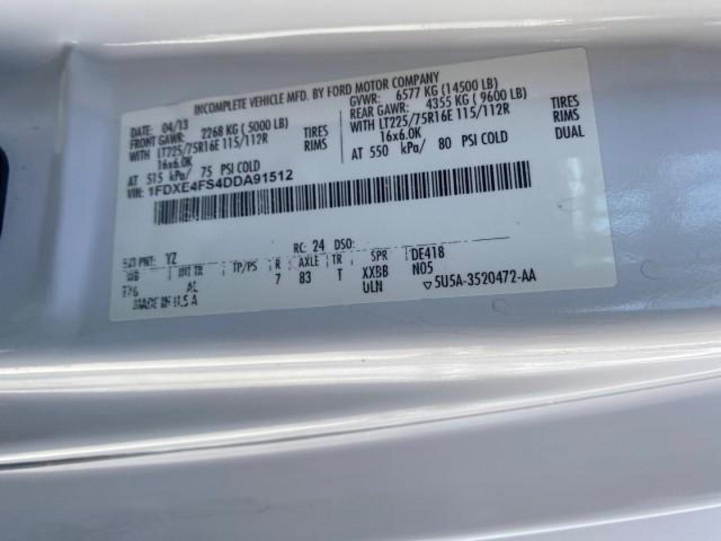 2013 Oxford White /Medium Flint Ford Econoline Commercial Cutaway 1 OWNER E 450 BOX TRUCK (1FDXE4FS4DD) with an 6.8L SOHC EFI Triton V10 Engine engine, Automatic transmission, located at 4701 North Dixie Hwy, Pompano Beach, FL, 33064, (954) 422-2889, 26.240938, -80.123474 - OUR WEBPAGE FLORIDACARS1.COM HAS OVER 100 PHOTOS AND FREE CARFAX LINK 2013 Ford Econoline Super Duty E-450 BOX TRUCK 1 OWNER 17 FT DUAL REAR WHEELS HEAVY DUTY POWER LIFT GATE VIN:1FDXE4FS4DDA91512 Cutaway 6.8L V10 F SOHC 20V Gasoline Rear Wheel Drive Features ABS Brakes Air Conditioning AM/FM Stereo - Photo#69