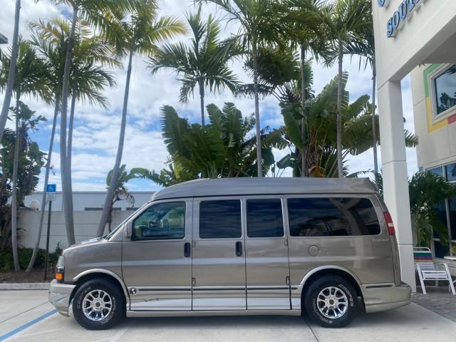 2004 Sandalwood Metallic /Neutral Chevrolet Express Passenger 1 OWNER HI TOP EXPLORER CONVERSION (1GBFG15T141) with an 5.3L Vortec 5300 V8 SFI Engine engine, Automatic transmission, located at 4701 North Dixie Hwy, Pompano Beach, FL, 33064, (954) 422-2889, 26.240938, -80.123474 - OUR WEBPAGE FLORIDACARS1.COM HAS OVER 100 PHOTOS AND FREE CARFAX LINK 2004 Chevrolet Express 1500 EXPLORER HIGH TOP CONVERSION TOP OF THE LINE LEATHER LOADED DUAL DOORS ON BOTH SIDES ONE OF A KIND FIND WILL NOT LAST IN STOCK Van 5.3L V8 F Gasoline 20 MPG Rear Wheel Drive Features ABS Brakes Air Cond - Photo#30