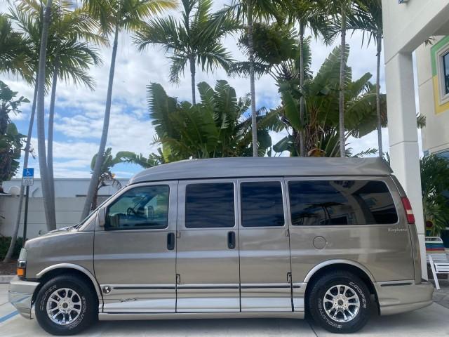 2004 Sandalwood Metallic /Neutral Chevrolet Express Passenger 1 OWNER HI TOP EXPLORER CONVERSION (1GBFG15T141) with an 5.3L Vortec 5300 V8 SFI Engine engine, Automatic transmission, located at 4701 North Dixie Hwy, Pompano Beach, FL, 33064, (954) 422-2889, 26.240938, -80.123474 - OUR WEBPAGE FLORIDACARS1.COM HAS OVER 100 PHOTOS AND FREE CARFAX LINK 2004 Chevrolet Express 1500 EXPLORER HIGH TOP CONVERSION TOP OF THE LINE LEATHER LOADED DUAL DOORS ON BOTH SIDES ONE OF A KIND FIND WILL NOT LAST IN STOCK Van 5.3L V8 F Gasoline 20 MPG Rear Wheel Drive Features ABS Brakes Air Cond - Photo#31
