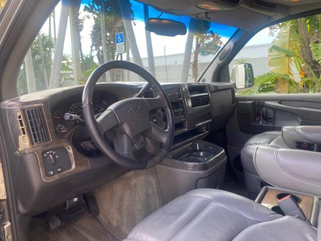 2004 Sandalwood Metallic /Neutral Chevrolet Express Passenger 1 OWNER HI TOP EXPLORER CONVERSION (1GBFG15T141) with an 5.3L Vortec 5300 V8 SFI Engine engine, Automatic transmission, located at 4701 North Dixie Hwy, Pompano Beach, FL, 33064, (954) 422-2889, 26.240938, -80.123474 - OUR WEBPAGE FLORIDACARS1.COM HAS OVER 100 PHOTOS AND FREE CARFAX LINK 2004 Chevrolet Express 1500 EXPLORER HIGH TOP CONVERSION TOP OF THE LINE LEATHER LOADED DUAL DOORS ON BOTH SIDES ONE OF A KIND FIND WILL NOT LAST IN STOCK Van 5.3L V8 F Gasoline 20 MPG Rear Wheel Drive Features ABS Brakes Air Cond - Photo#48