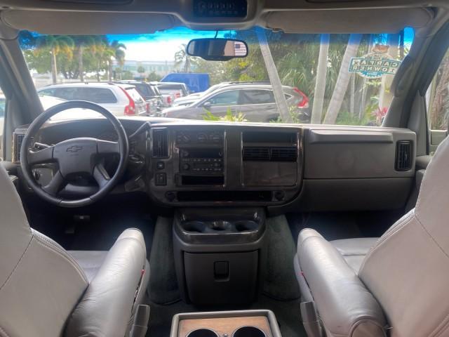 2004 Sandalwood Metallic /Neutral Chevrolet Express Passenger 1 OWNER HI TOP EXPLORER CONVERSION (1GBFG15T141) with an 5.3L Vortec 5300 V8 SFI Engine engine, Automatic transmission, located at 4701 North Dixie Hwy, Pompano Beach, FL, 33064, (954) 422-2889, 26.240938, -80.123474 - OUR WEBPAGE FLORIDACARS1.COM HAS OVER 100 PHOTOS AND FREE CARFAX LINK 2004 Chevrolet Express 1500 EXPLORER HIGH TOP CONVERSION TOP OF THE LINE LEATHER LOADED DUAL DOORS ON BOTH SIDES ONE OF A KIND FIND WILL NOT LAST IN STOCK Van 5.3L V8 F Gasoline 20 MPG Rear Wheel Drive Features ABS Brakes Air Cond - Photo#84
