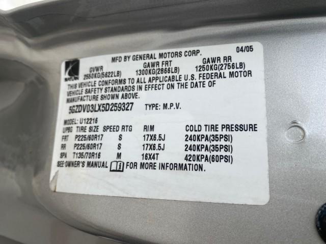 2005 Silver Pearl /Grey Saturn Relay Relay 2 VAN LOW MILES 64,057 1 OWNER (5GZDV03LX5D) with an 3.5L OHV SMPI 12-Valve V6 Aluminum Engine engine, Automatic transmission, located at 4701 North Dixie Hwy, Pompano Beach, FL, 33064, (954) 422-2889, 26.240938, -80.123474 - OUR WEBPAGE FLORIDACARS1.COM HAS OVER 100 PHOTOS AND FREE CARFAX LINK 2005 Saturn Relay 2 1 OWNER AUTO CHECK IS CORRECT CARFAX STATES 2 OWNERS THIS IS INCORRECT Van 3.5L V6 F Gasoline MPG 24 Front Wheel Drive Features ABS Brakes Air Conditioning Alloy Wheels AM/FM Stereo Automatic Transmission CD Au - Photo#71